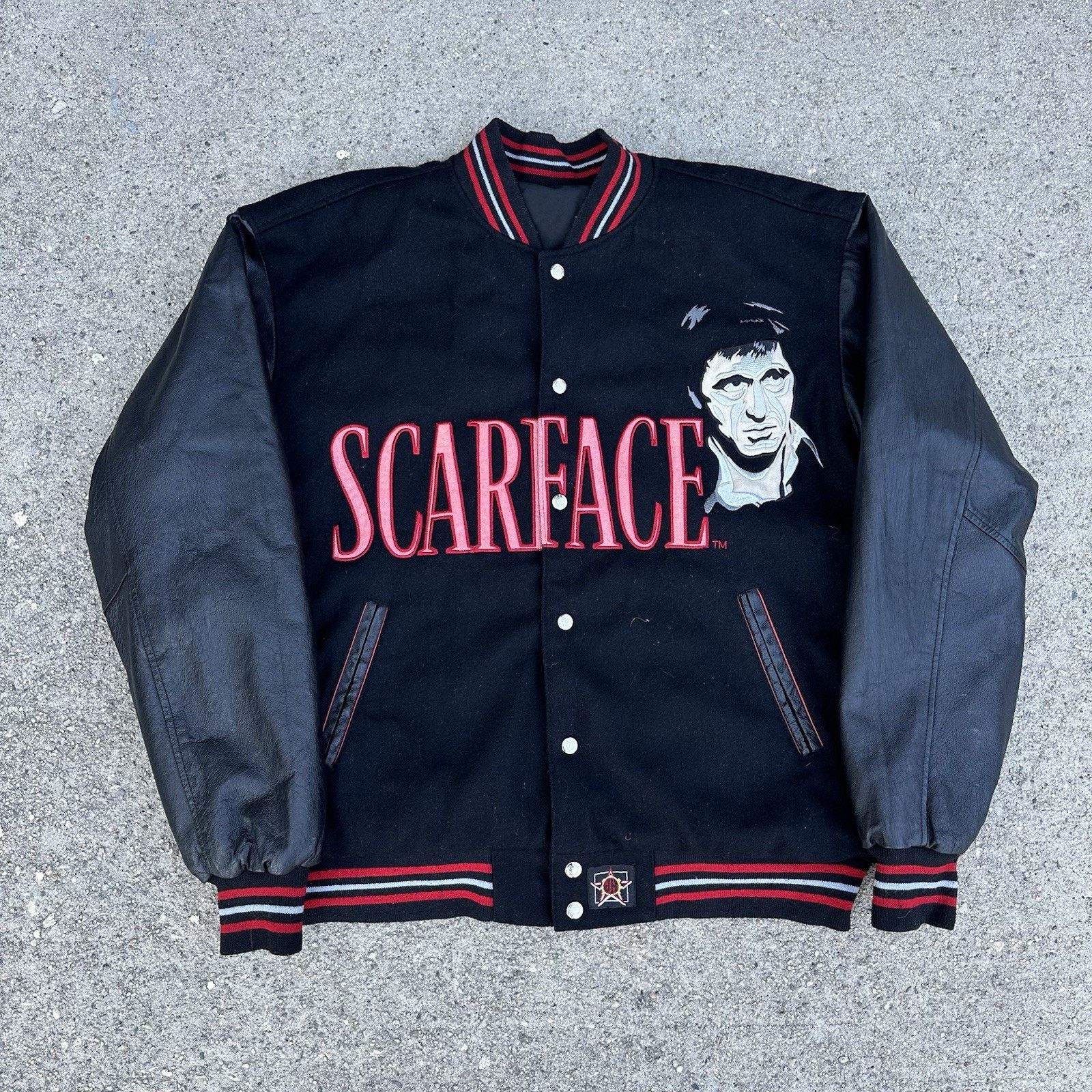 JH Design Vintage JH Design Scarface Reversible Varsity Jacket Size US L / EU 52-54 / 3 - 1 Thumbnail