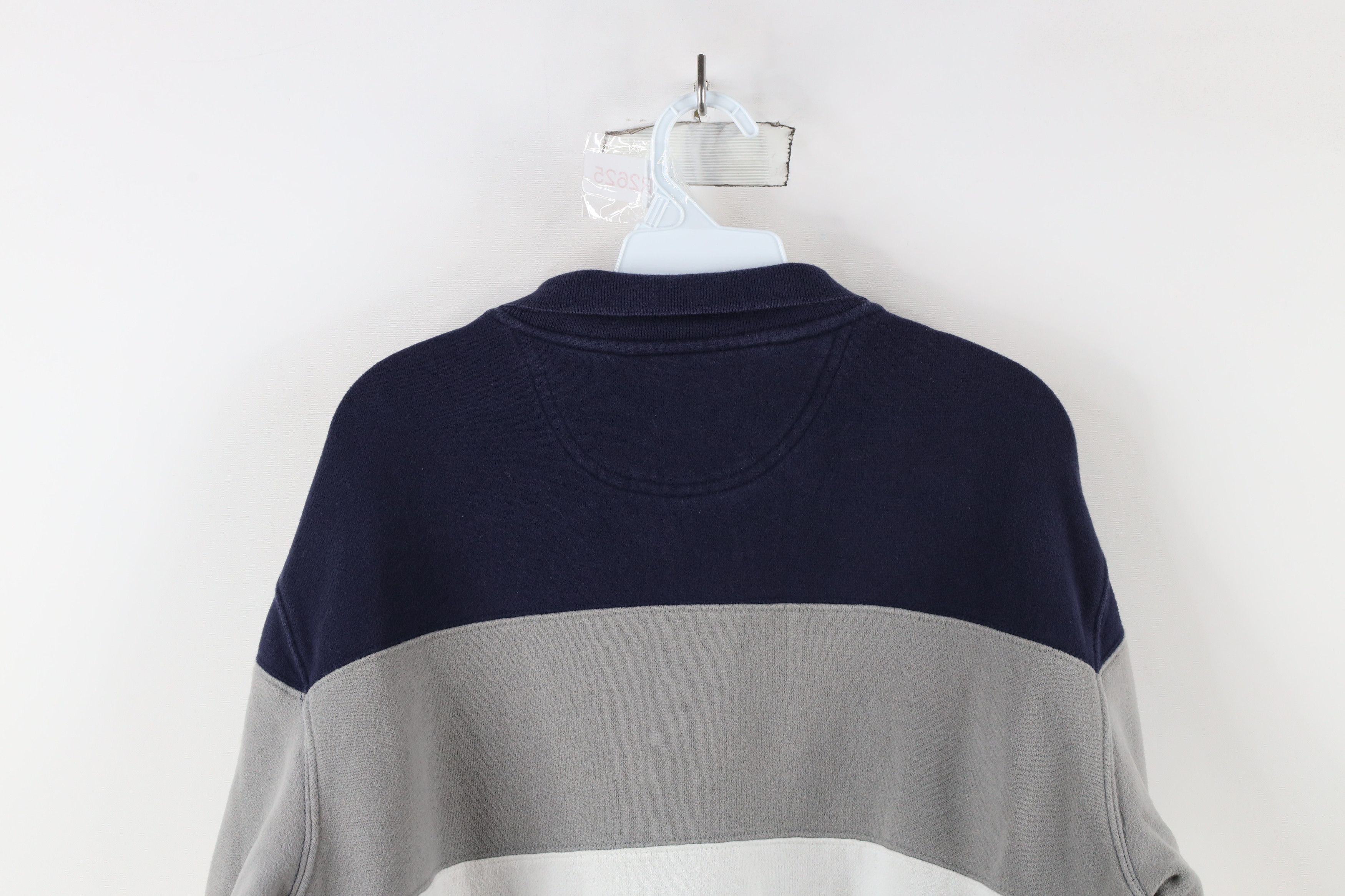 Vintage Vintage 90s Streetwear Block Striped Collared Sweatshirt Size US L / EU 52-54 / 3 - 11 Thumbnail