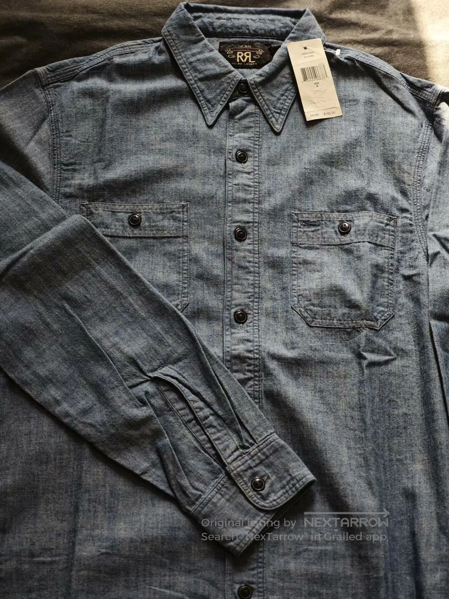 RRL Ralph Lauren RRL Vintage Indigo Work Shirt. Size US S / EU 44-46 / 1 - 2 Thumbnail
