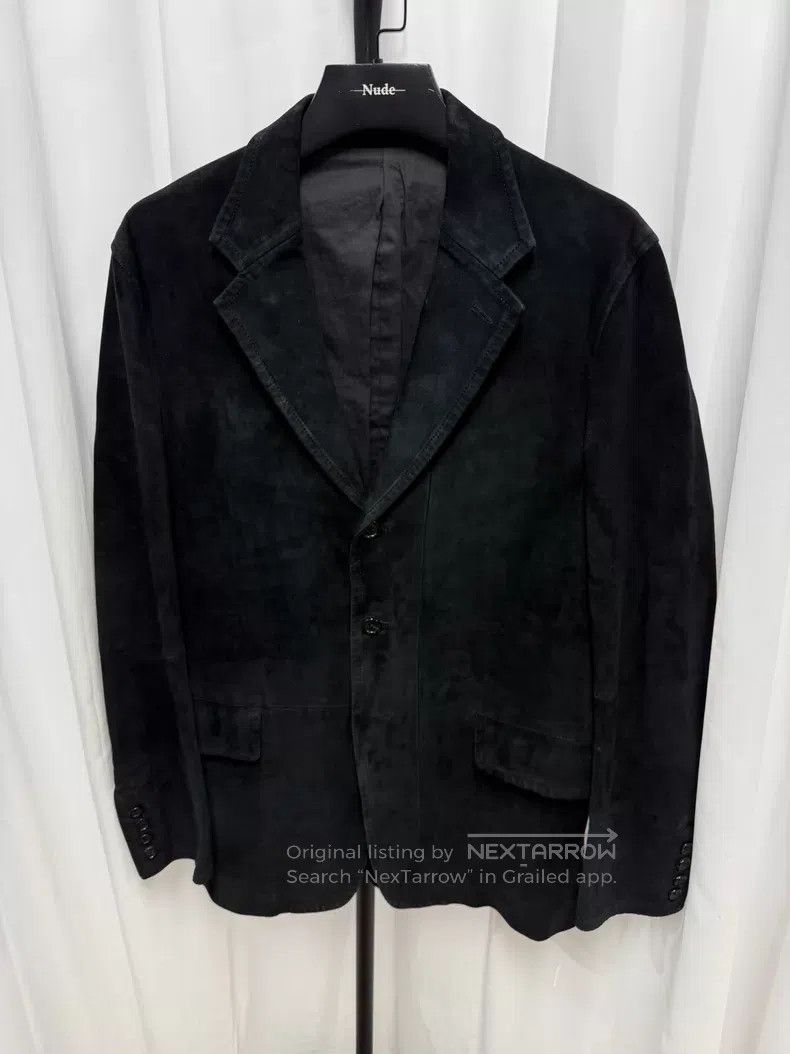Yohji Yamamoto Yohji Yamamoto Suede leather blazer jacket Size US L / EU 52-54 / 3 - 2 Thumbnail