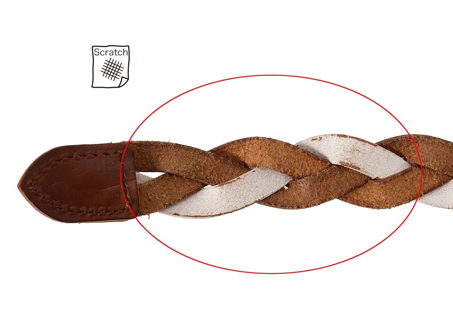 Jean Paul Gaultier Woven Leather Belt in White and Brown Size ONE SIZE - 11 Thumbnail