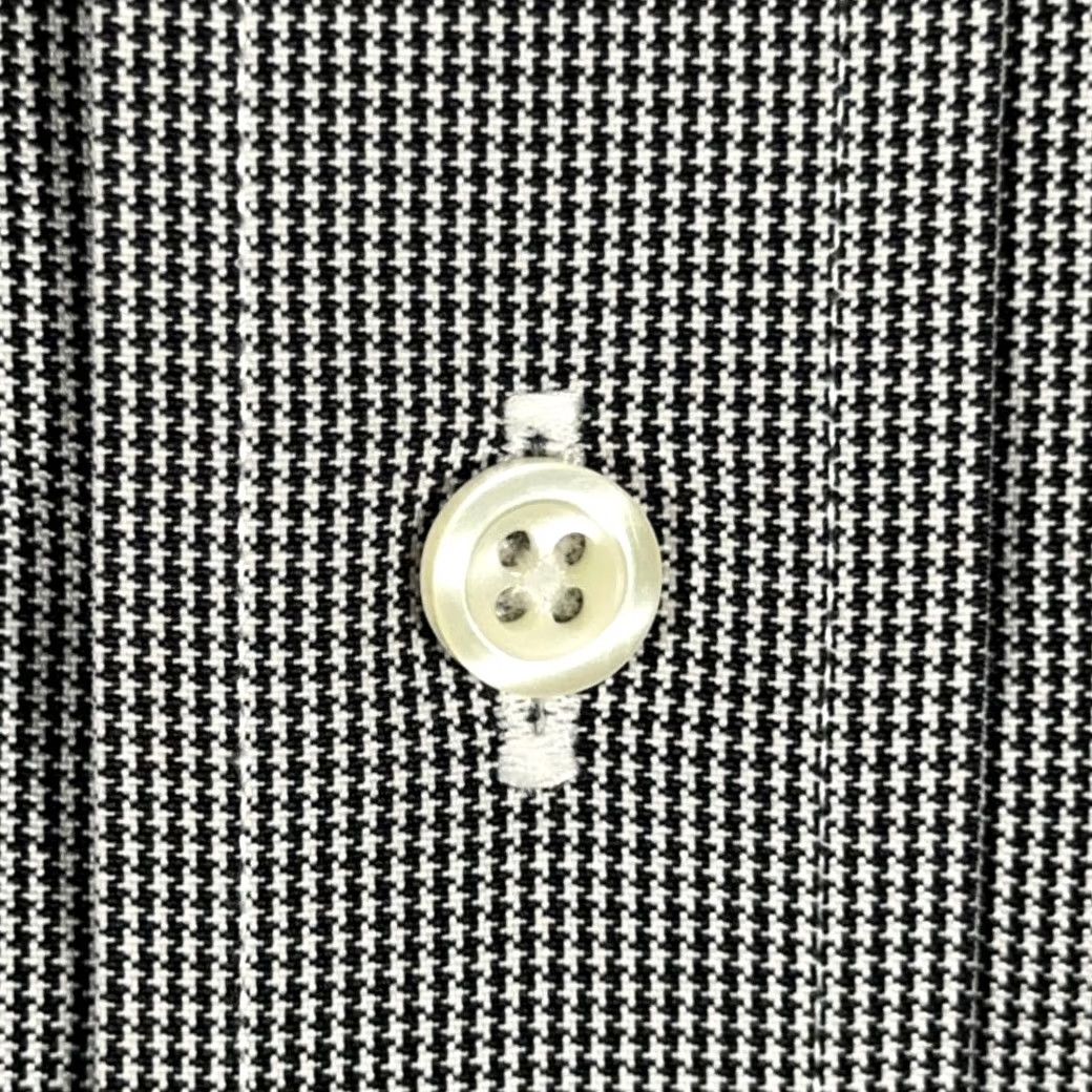Brooks Brothers Brooks Brothers Shirt Adult XL Black White Houndstooth Micro Check Button-Down Long Sleeve Pocket Cotton Regular Mens Size US XL / EU 56 / 4 - 5 Thumbnail