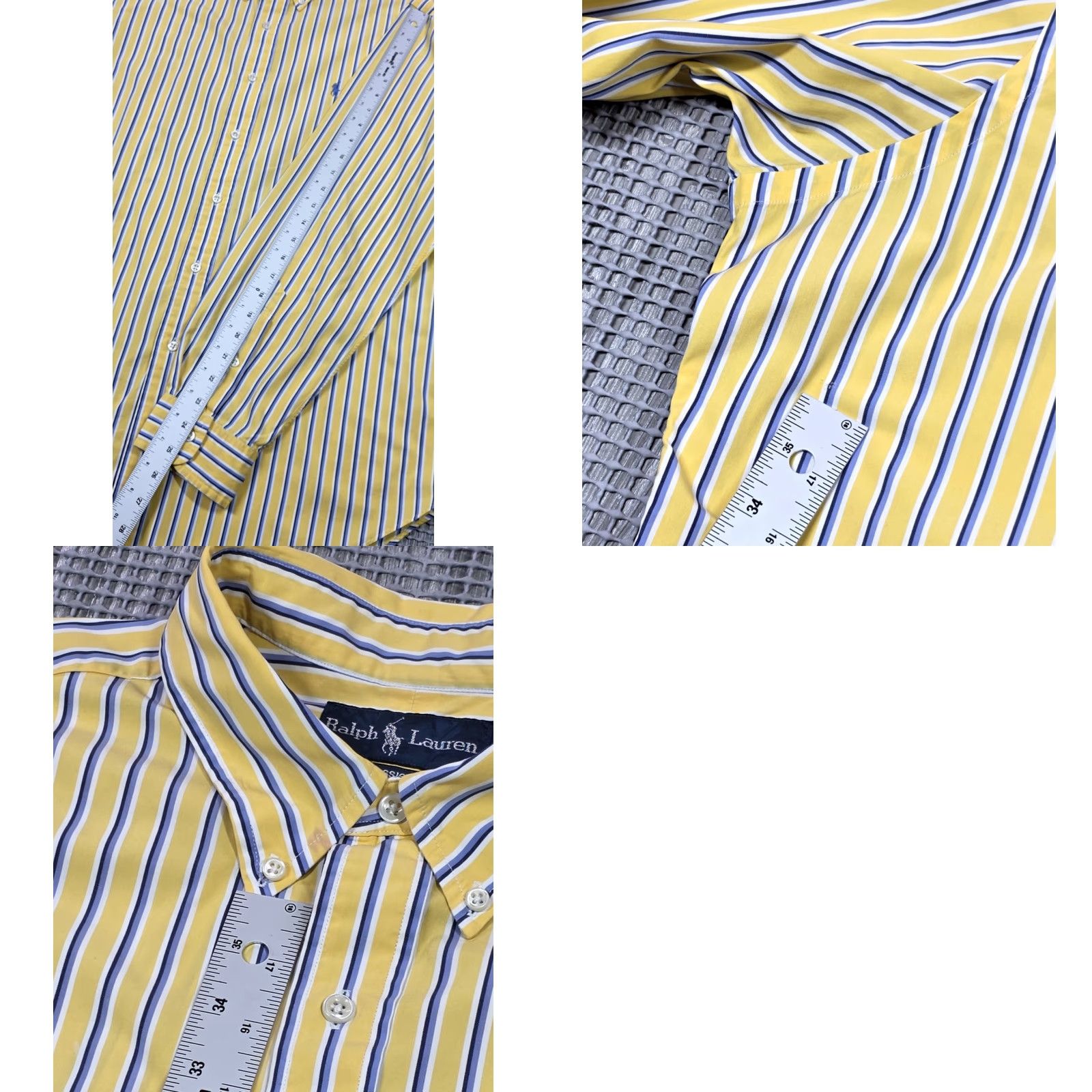 Polo Ralph Lauren VINTAGE Polo Ralph Lauren Button-Up Shirt Striped Yellow XL Long Sleeve 90s Classic Fit Men’s Button-Down Polo Ralph Lauren Shirt Size US XL / EU 56 / 4 - 9 Thumbnail