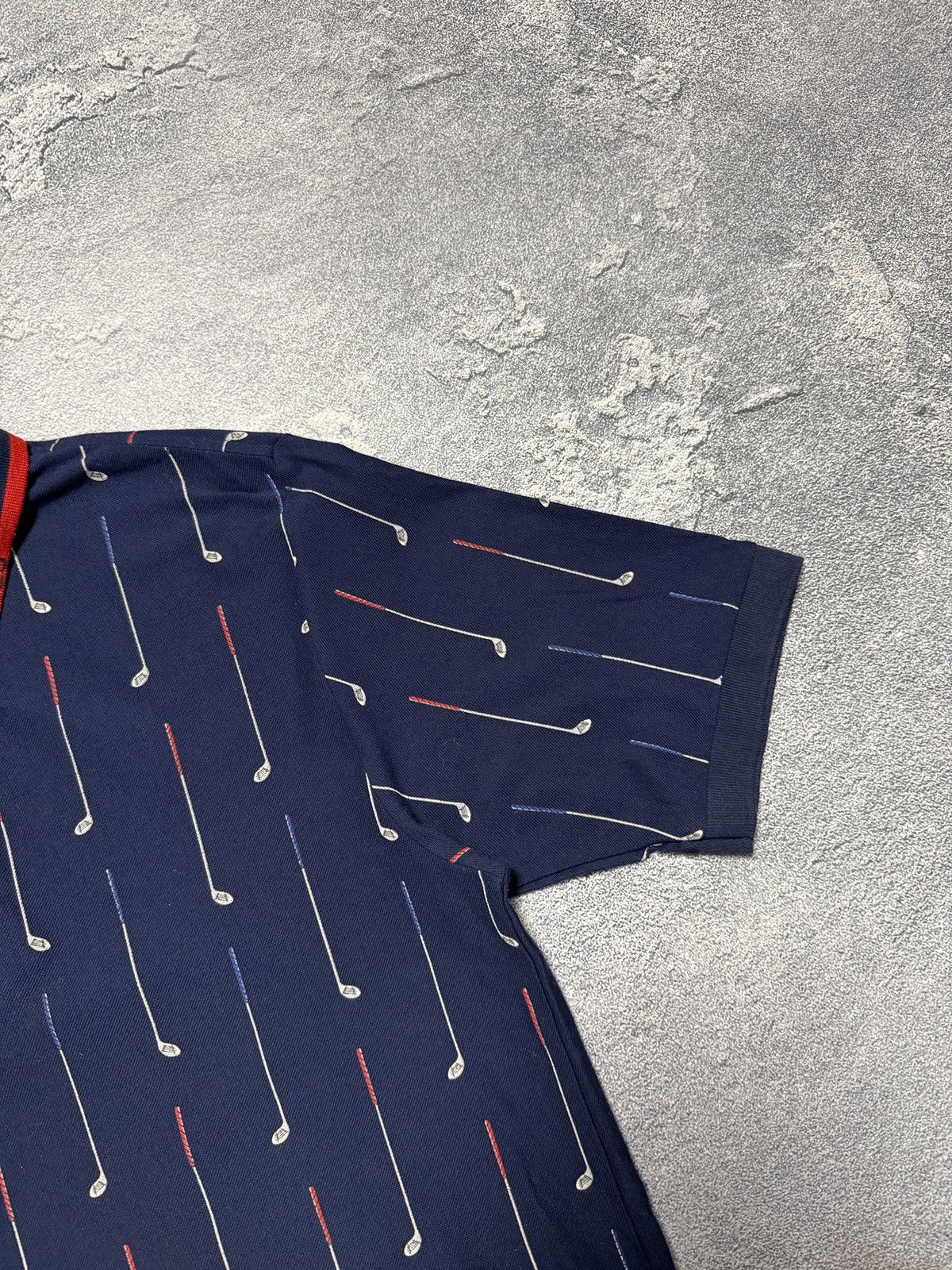 Polo Ralph Lauren × Vintage 90s Polo Golf Ralph Lauren 1/3 Button Collared Striped Tee Size US L / EU 52-54 / 3 - 4 Thumbnail