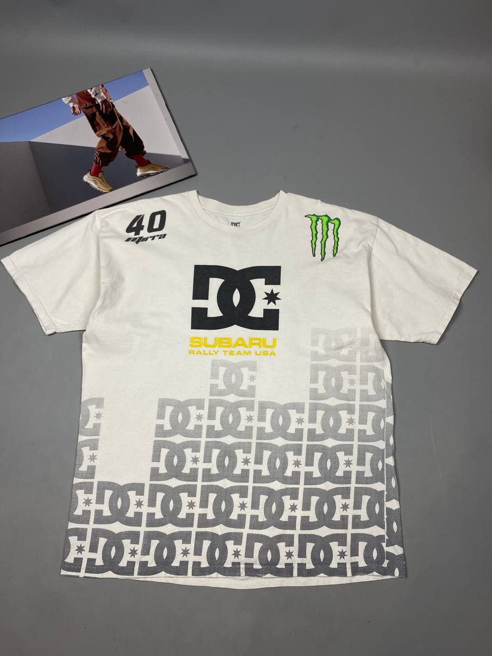 DC DC Shoes Dave Mirra Monster Energy White T-Shirt XL Size US XL / EU 56 / 4 - 2 Thumbnail