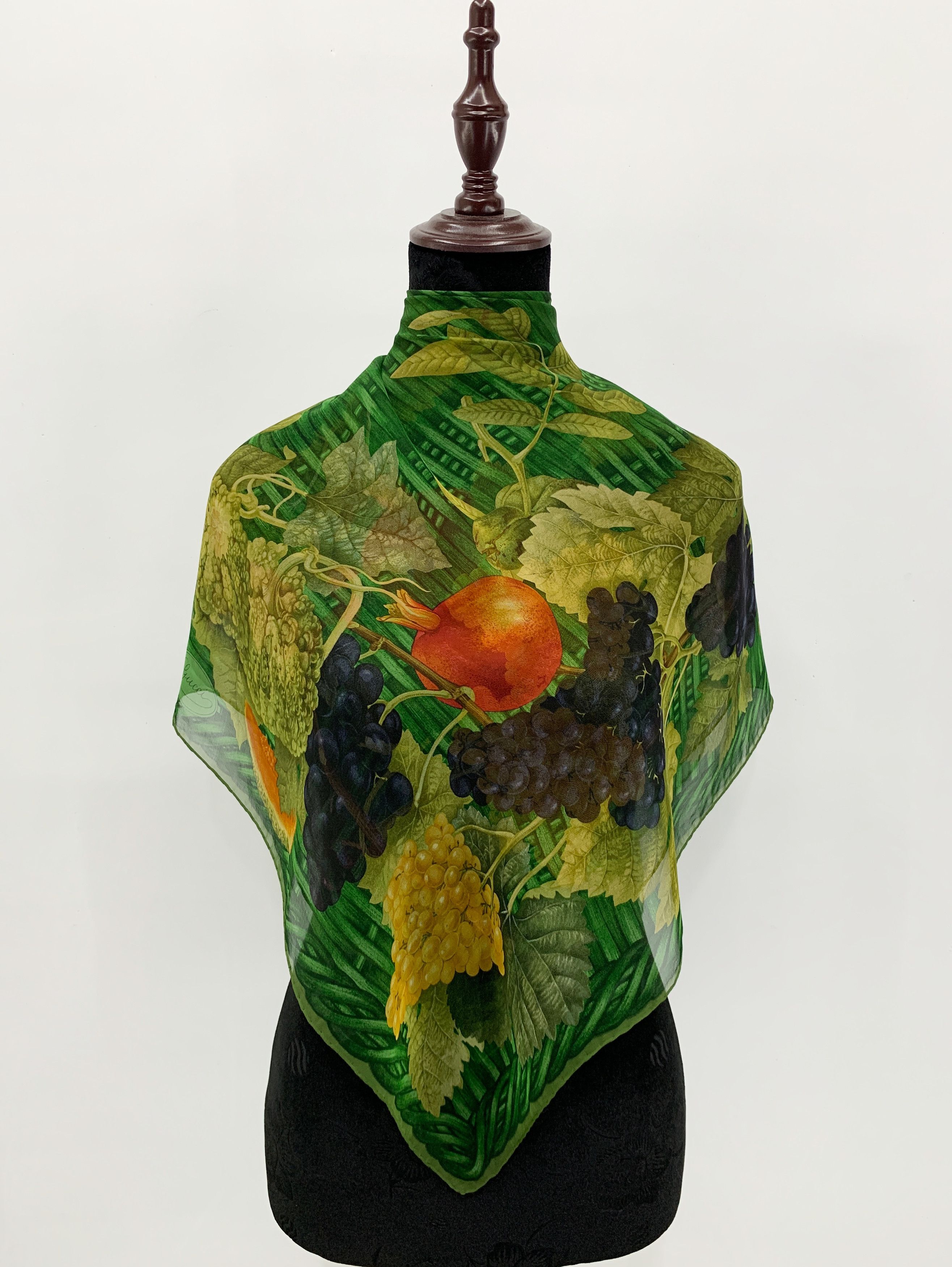 Vintage Gucci Fruity Silk Scarf Neckwear - SCA681