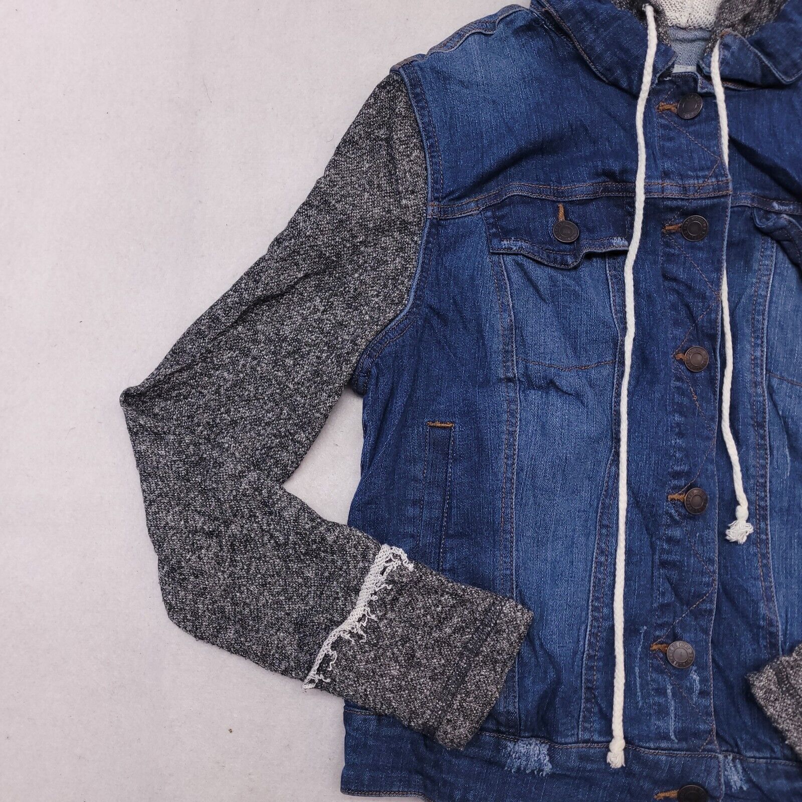 Mossimo Mossimo Supply Co Button Up Denim Hoodie Womens Size M Blue Size M / US 6-8 / IT 42-44 - 4 Thumbnail