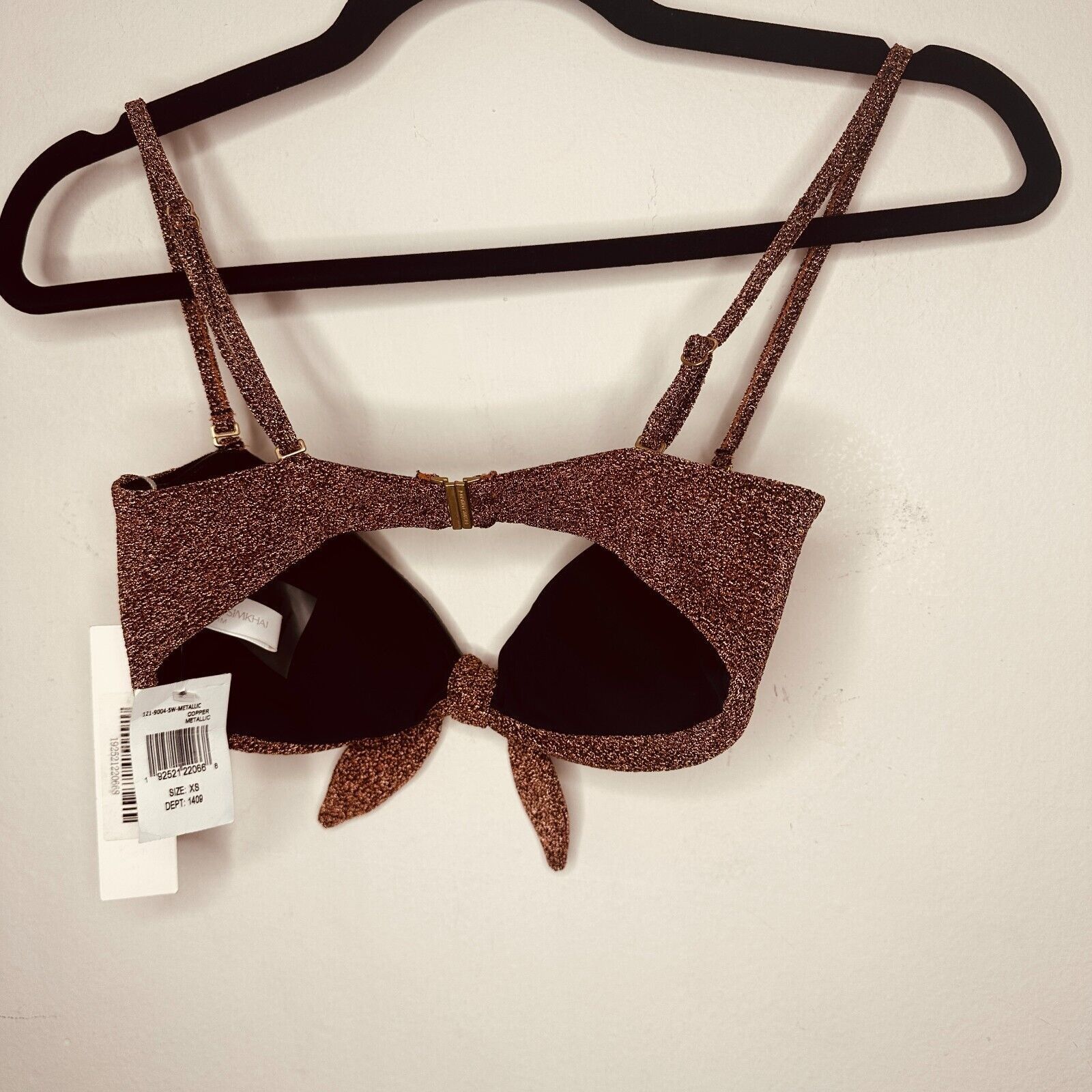 Jonathan Simkhai NWT Johathan Simkhai Katrine Copper Bikini Tie-Front XS Size XS / US 0-2 / IT 36-38 - 5 Thumbnail