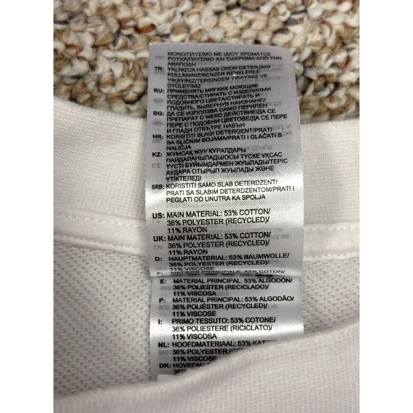 Adidas Adidas Sweatshirt Womens M White Big Logo Crewneck Pullover Athletic Shirt Style Regular Clothing Clothing Size M / US 6-8 / IT 42-44 - 5 Thumbnail