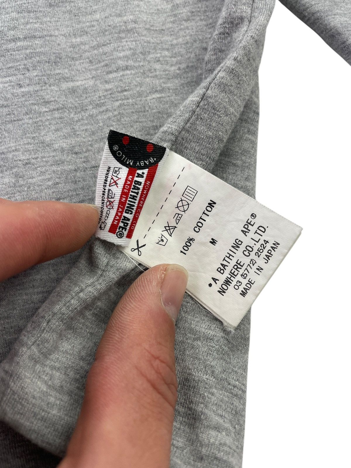 Bape × Kaws Baby Milo Reversible Longsleeve T Shirt Size US M / EU 48-50 / 2 - 16 Thumbnail