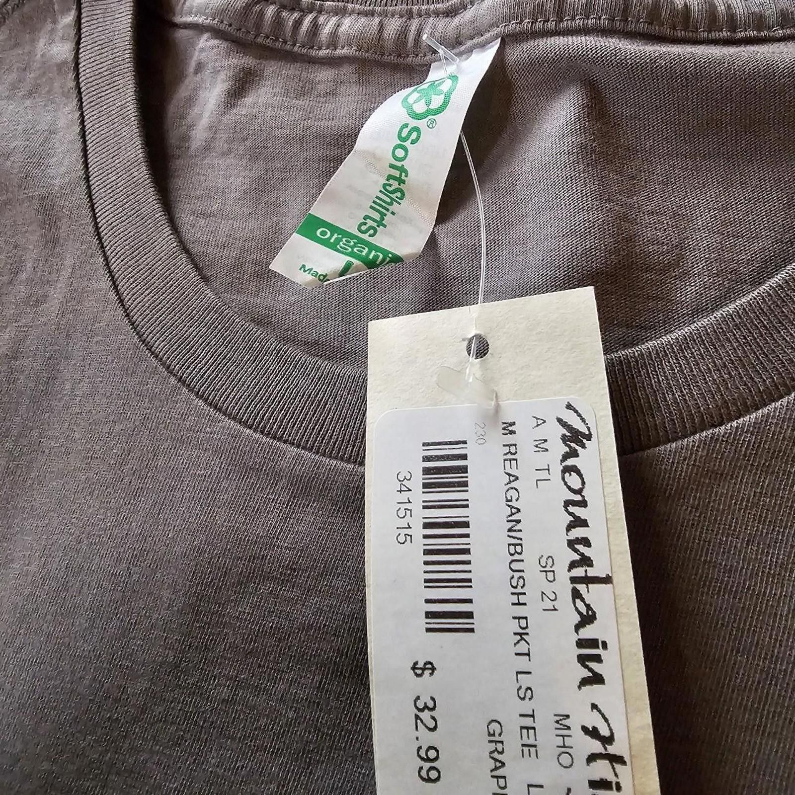Designer Reagan Bush 84 NWT Grey and Blue Long Sleeve T-shirt Size US L / EU 52-54 / 3 - 4 Thumbnail