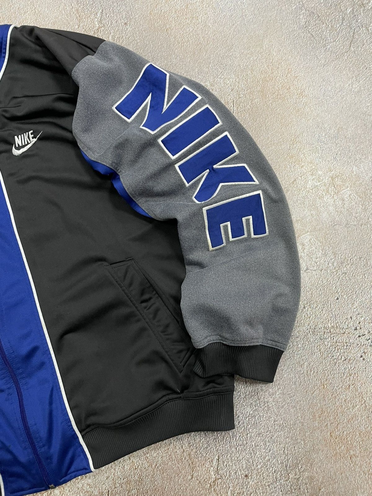 Nike Vintage Nike Cotton Boxy Track Jacket Big Logo Size US XL / EU 56 / 4 - 4 Thumbnail