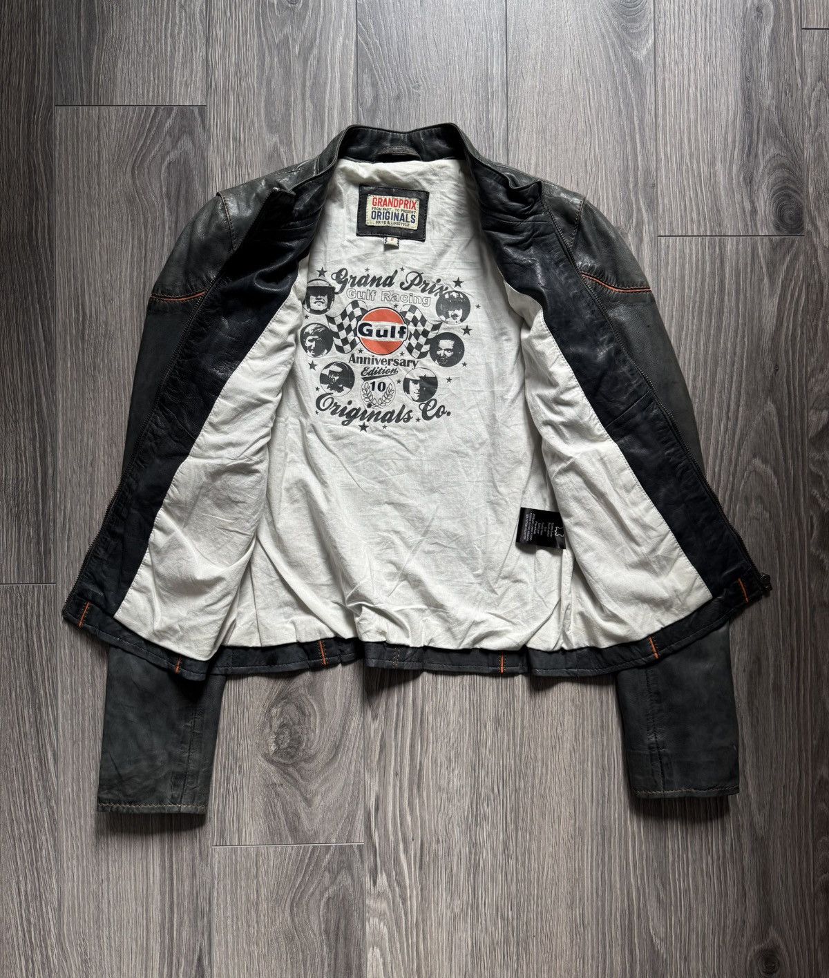 Other Grandprix Originals Women's Gulf Leather Racing Jacket Size XS / US 0-2 / IT 36-38 - 6 Thumbnail