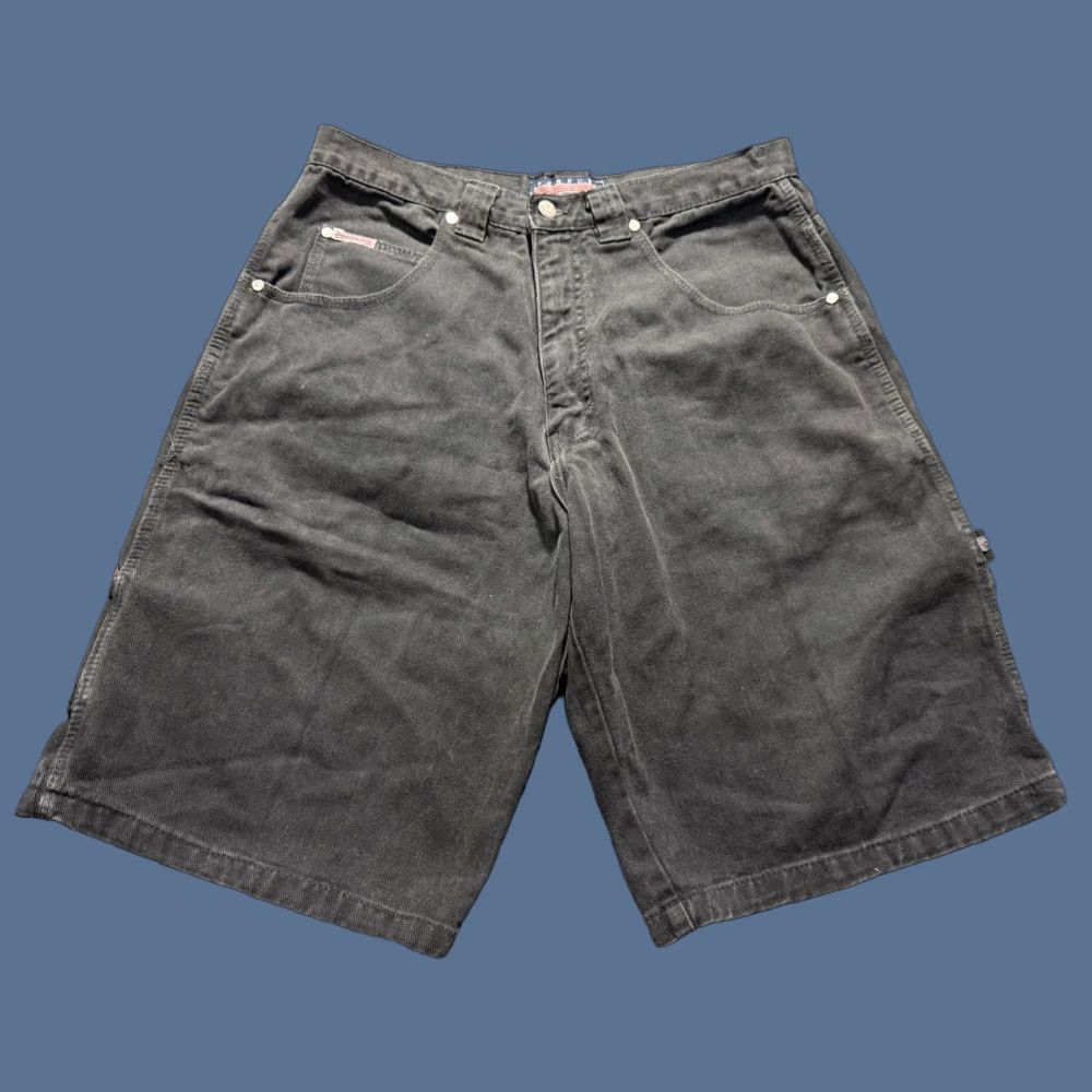 Denime VINTAGE Perruzo Sport Men Jorts Shorts 34 Black Denim Carpenter Baggy Grunge Skater Y2K Mens Size US 34 / EU 50 - 1 Thumbnail