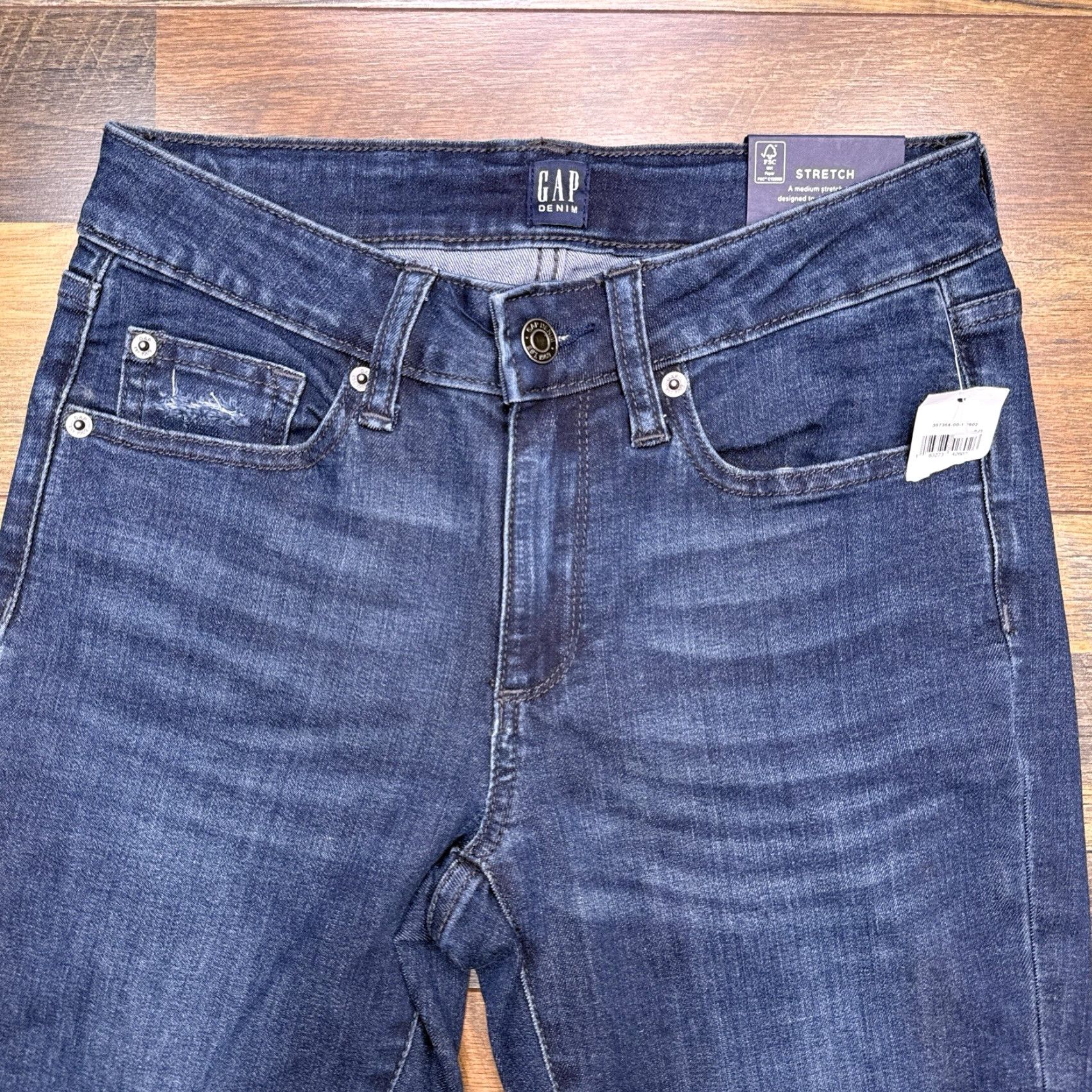 Gap Gap Jeans Womens 26 Slim Skinny Mid Rise Stretch Denim 5-Pocket Blue Vintage No N/A Size 26" / US 2 / IT 38 - 3 Thumbnail