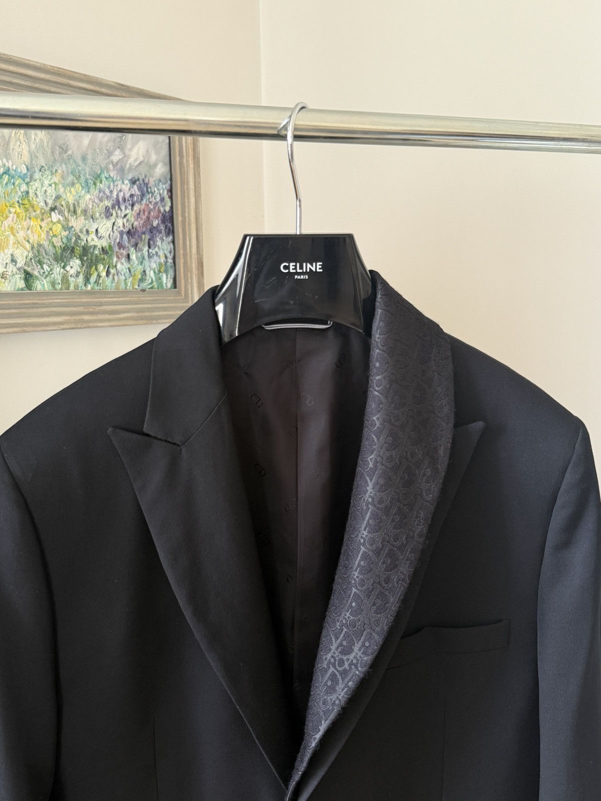 Dior DIOR OBLIQUE SUIT BLACK VIRIGIN WOOL & SILK INTERIOR Size 48L - 9 Thumbnail