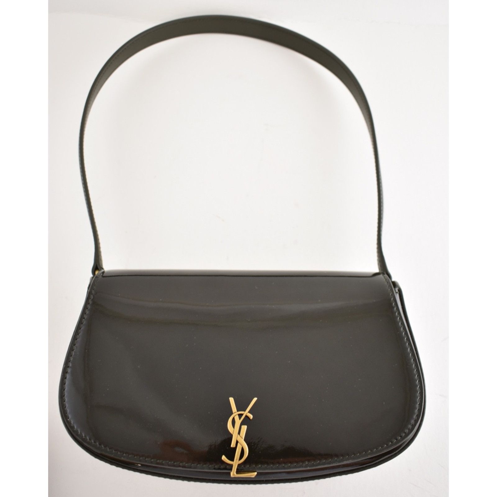Yves Saint Laurent Saint Laurent Mini Voltaire Demi Lune YSL Shoulder Bag Green Size ONE SIZE - 2 Thumbnail