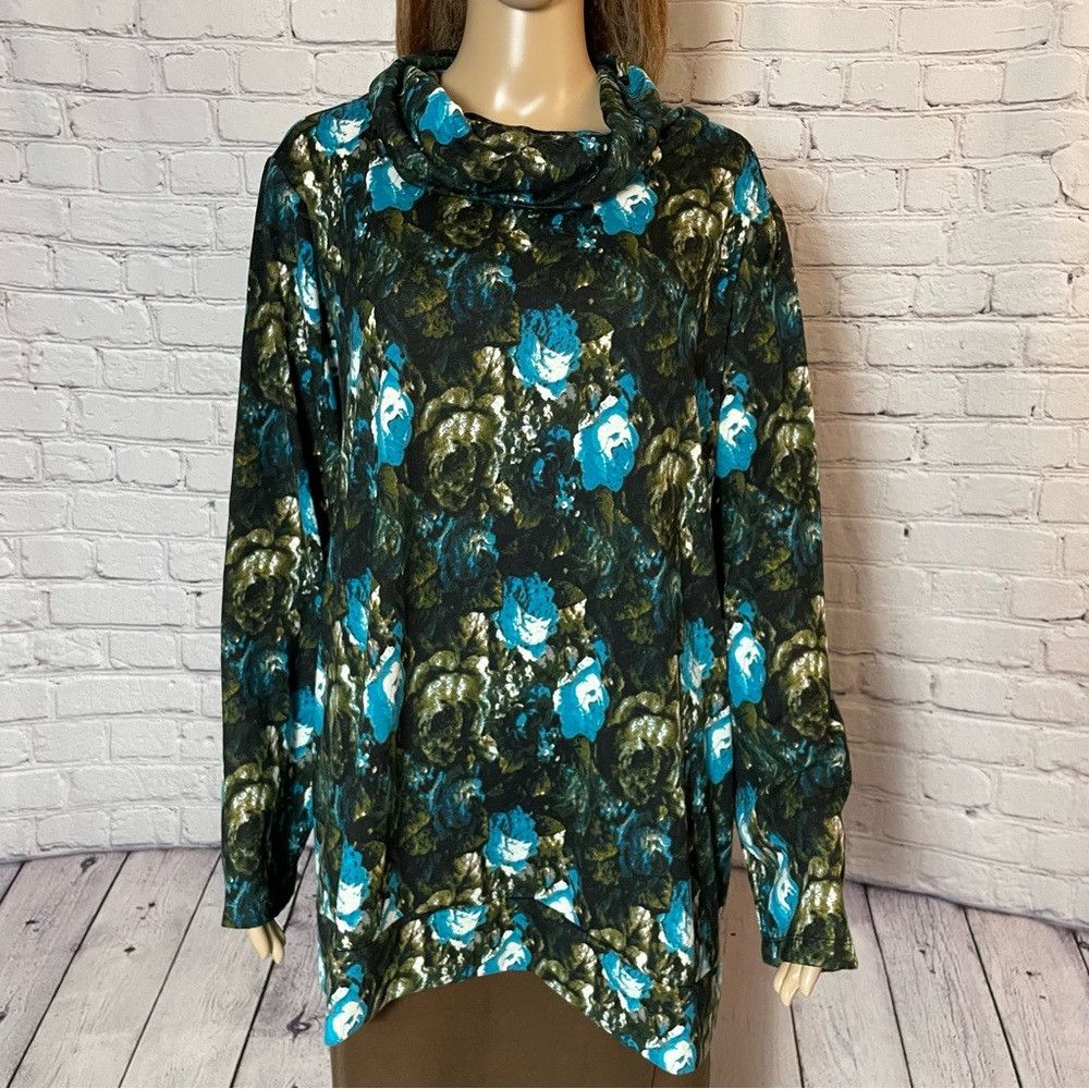 Other New Susan Graver Weekend Printed Knit Cowl Neck Tunic Top S Size 3XL / US 20-22 - 9 Thumbnail