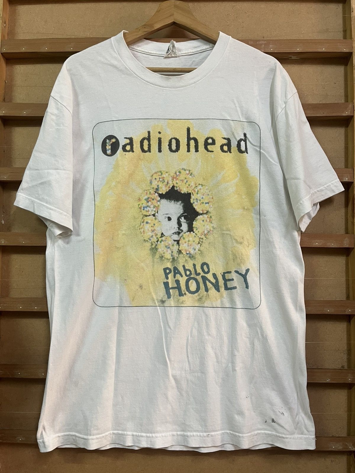Band Tees Vintage Radiohead Pablo Honey T-Shirt Sz. L (true vintage) Size US L / EU 52-54 / 3 - 1 Thumbnail