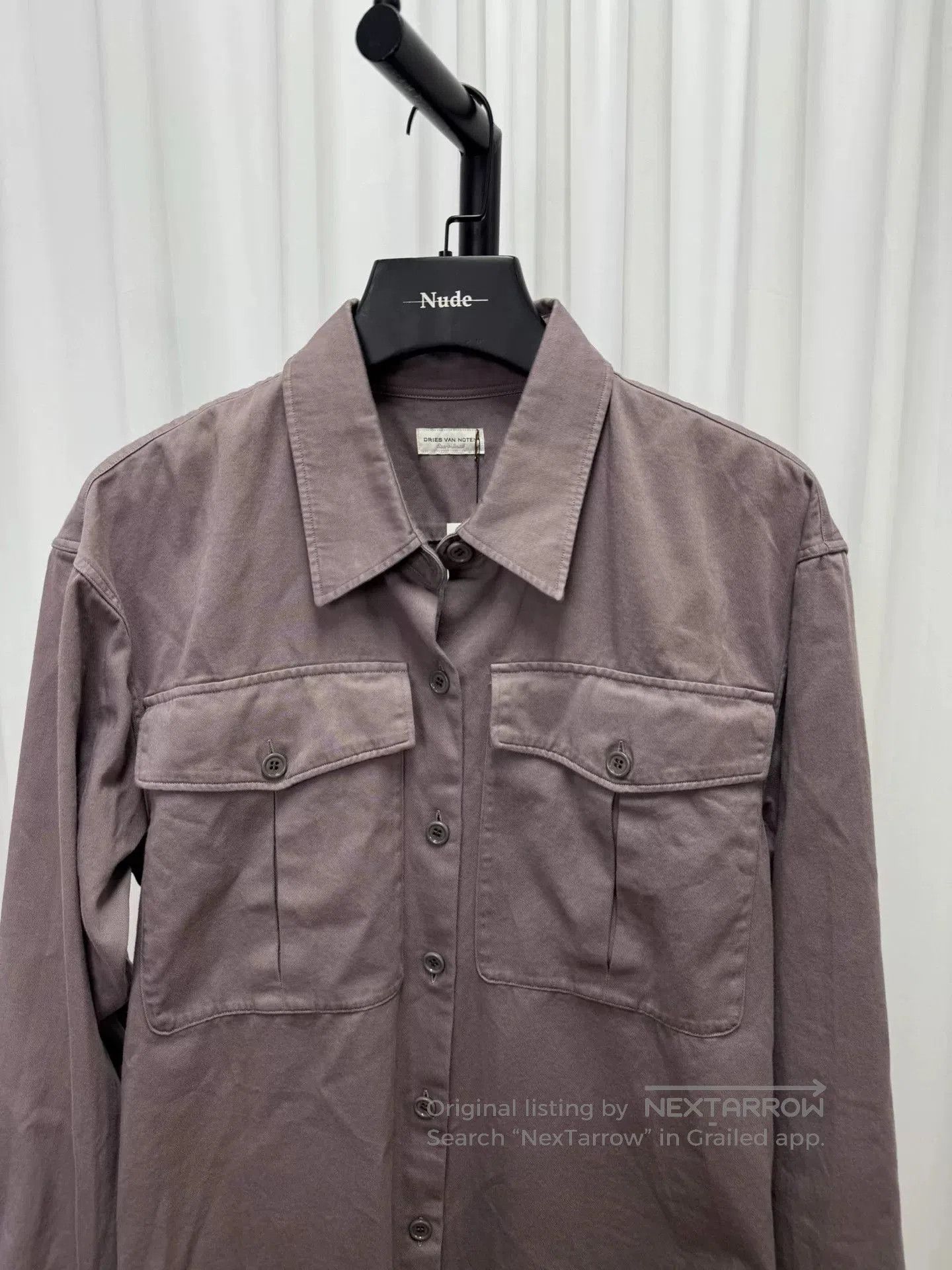 Dries Van Noten Lavender Oversized Utility Jacket. Size US XS / EU 42 / 0 - 4 Thumbnail