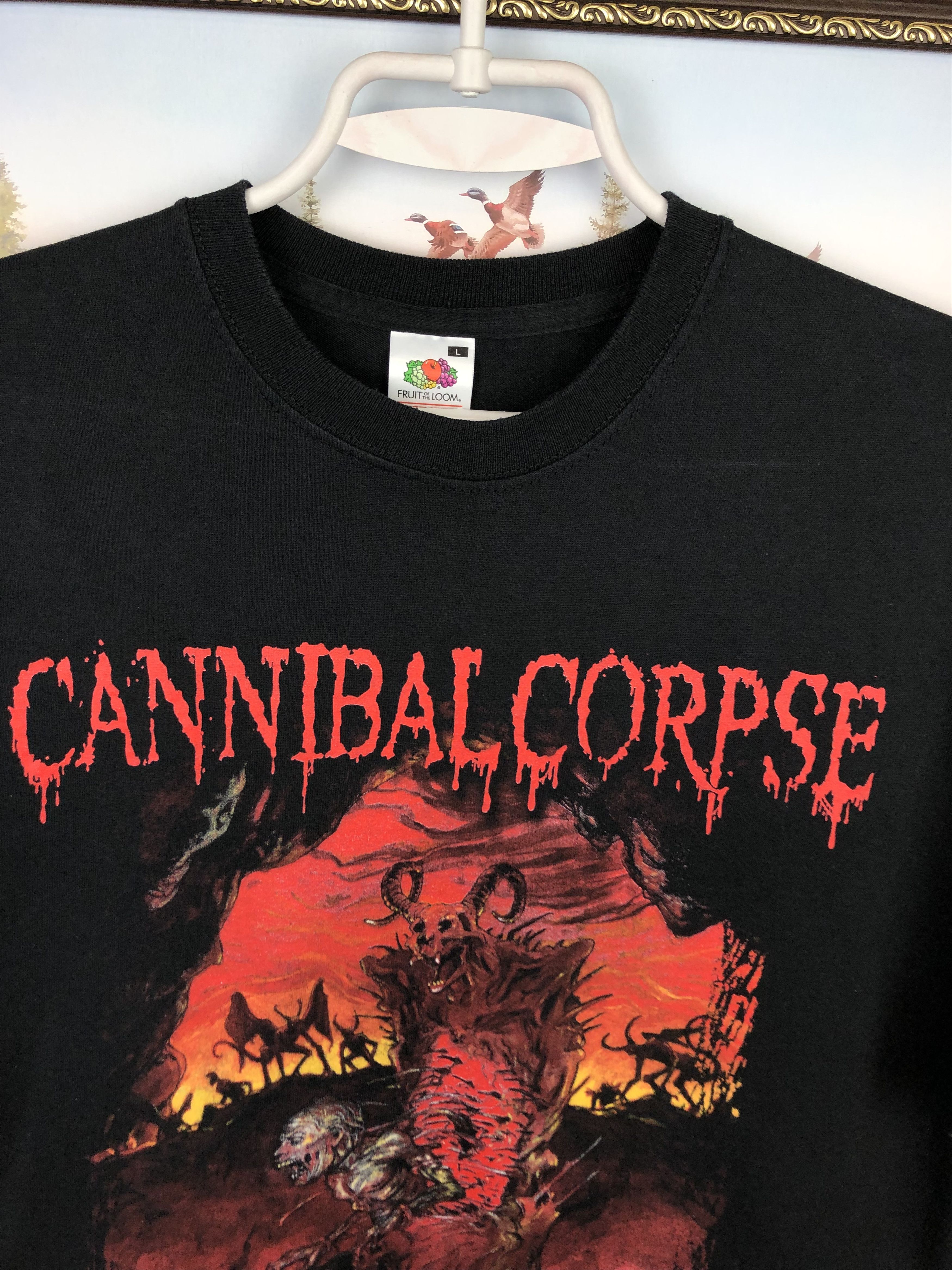 Band Tees Vintage Cannibal Corpse Over Print Band Shirt Tee Tormet Size US M / EU 48-50 / 2 - 4 Thumbnail