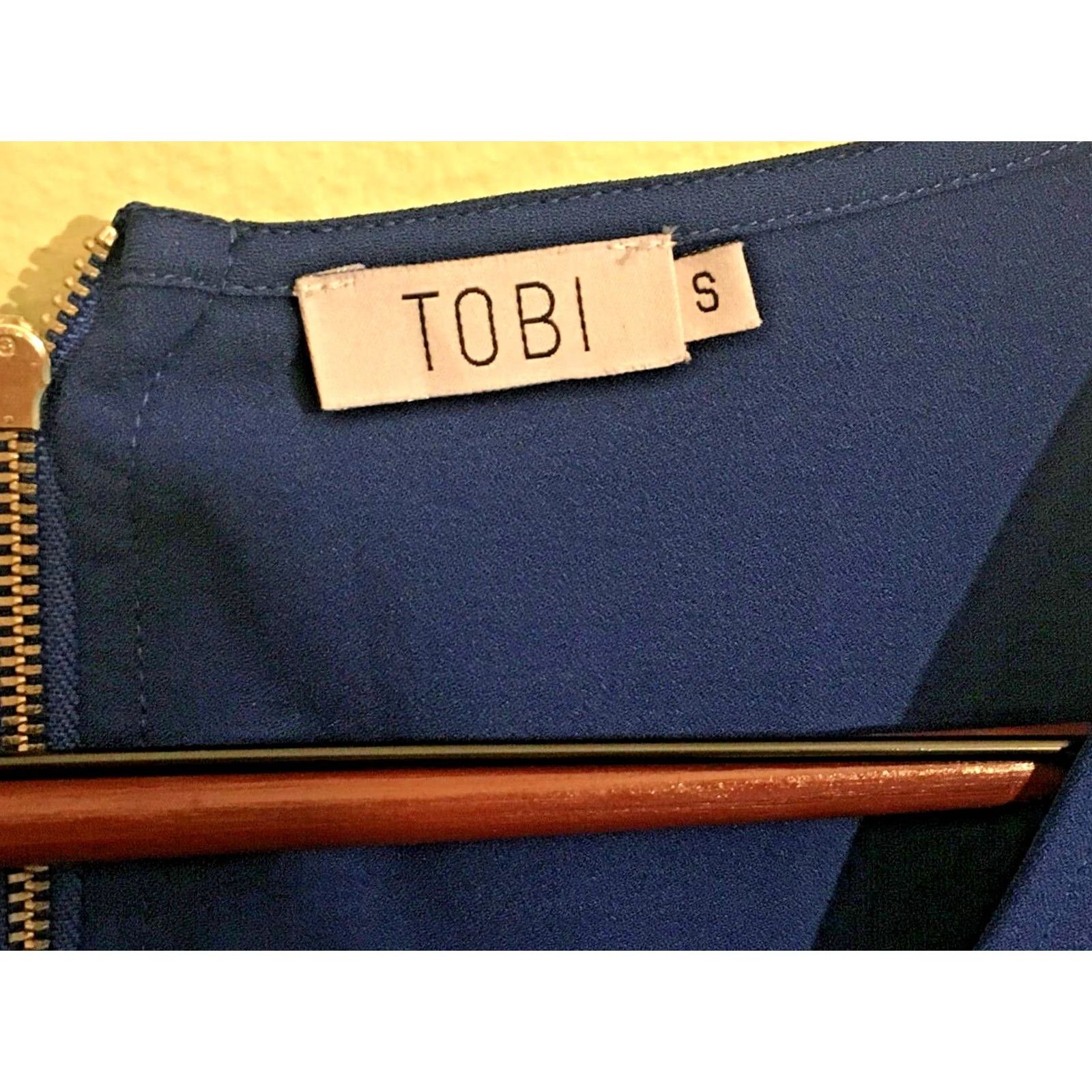 Vintage VINTAGE Women's Tobi Blue Long Sleeve Career Blouse Shirt Small Blue Women Size S / US 4 / IT 40 - 4 Thumbnail