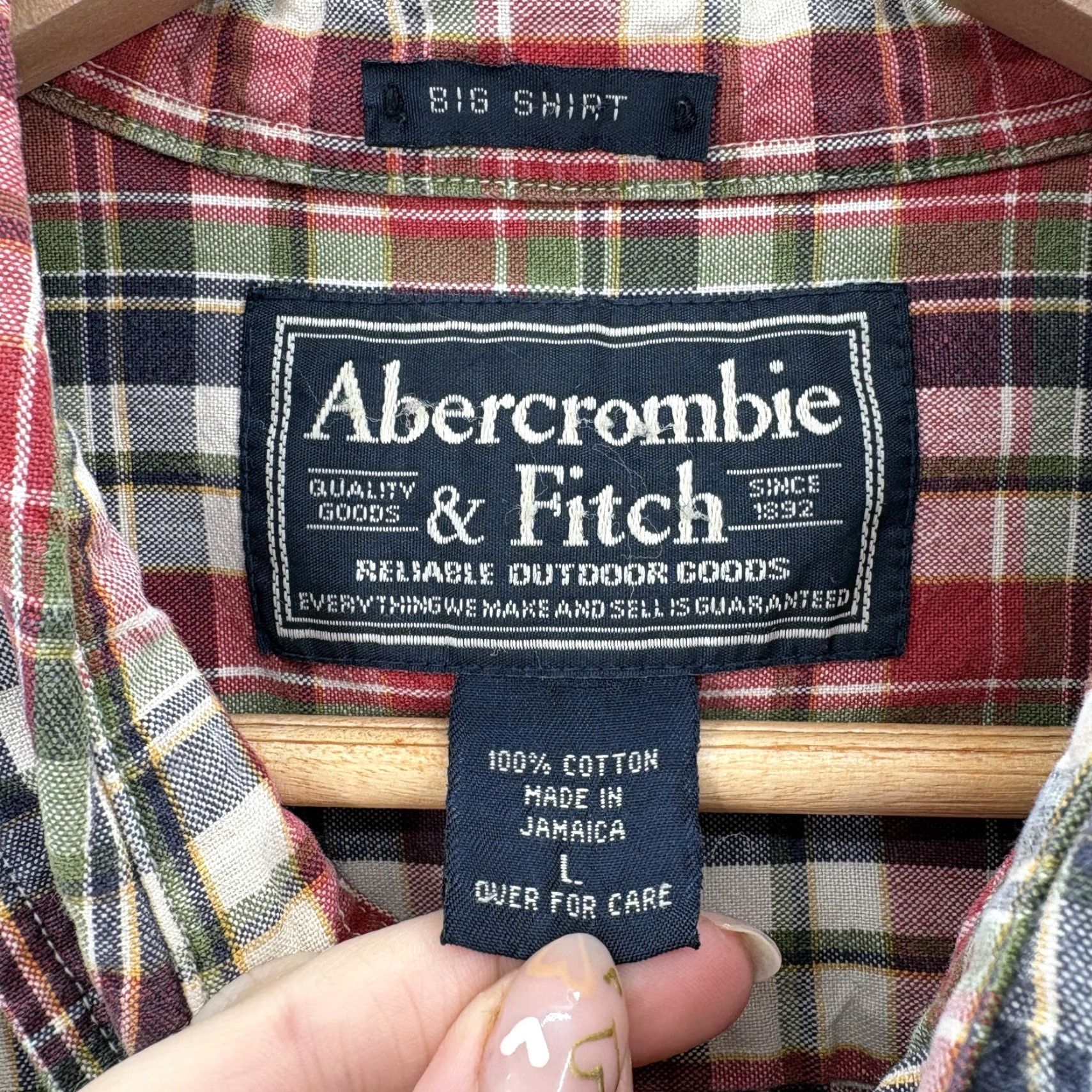 Abercrombie & Fitch Vintage Abercrombie & Fitch Big Shirt Mens Large Red Plaid Short Sleeve VTG Y2K Size US L / EU 52-54 / 3 - 3 Thumbnail