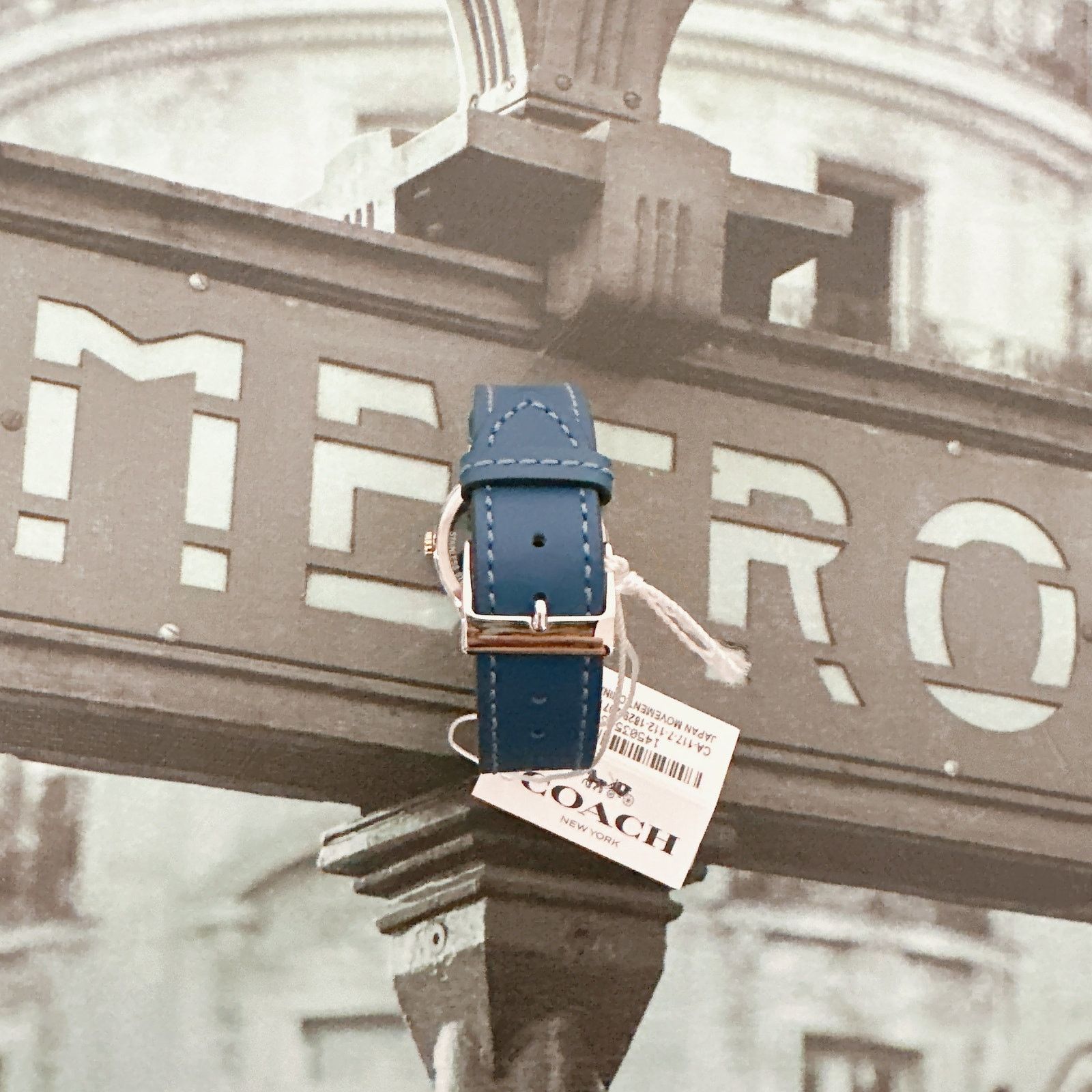 Coach Coach 14503543 Rury Leather Watch Blue 32MM (W1549 ) Size ONE SIZE - 4 Thumbnail