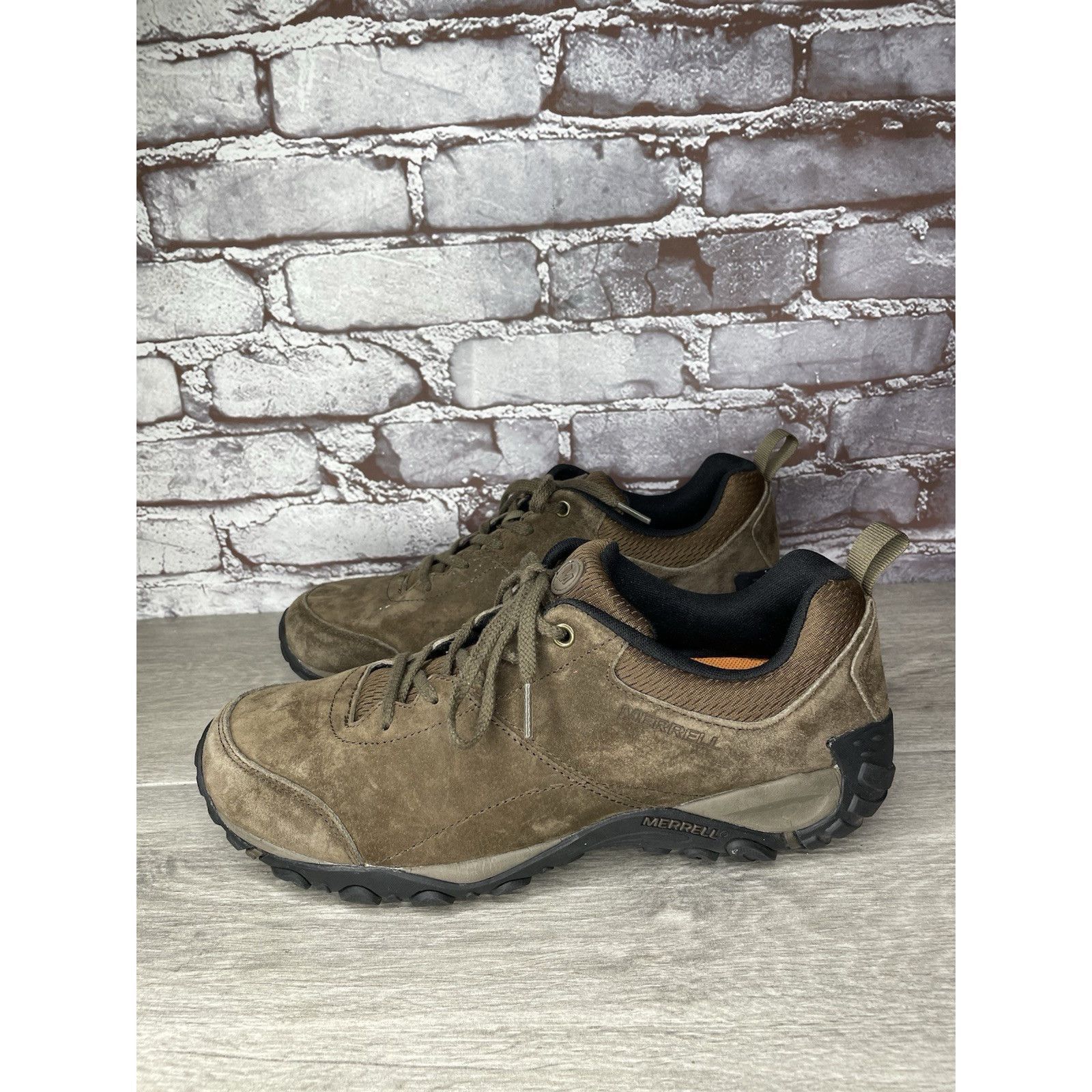 Merrell Merrell Slate Brown Suede Hiking Trail Lace Up Shoes Men’s S Size US 11 / EU 44 - 1 Thumbnail