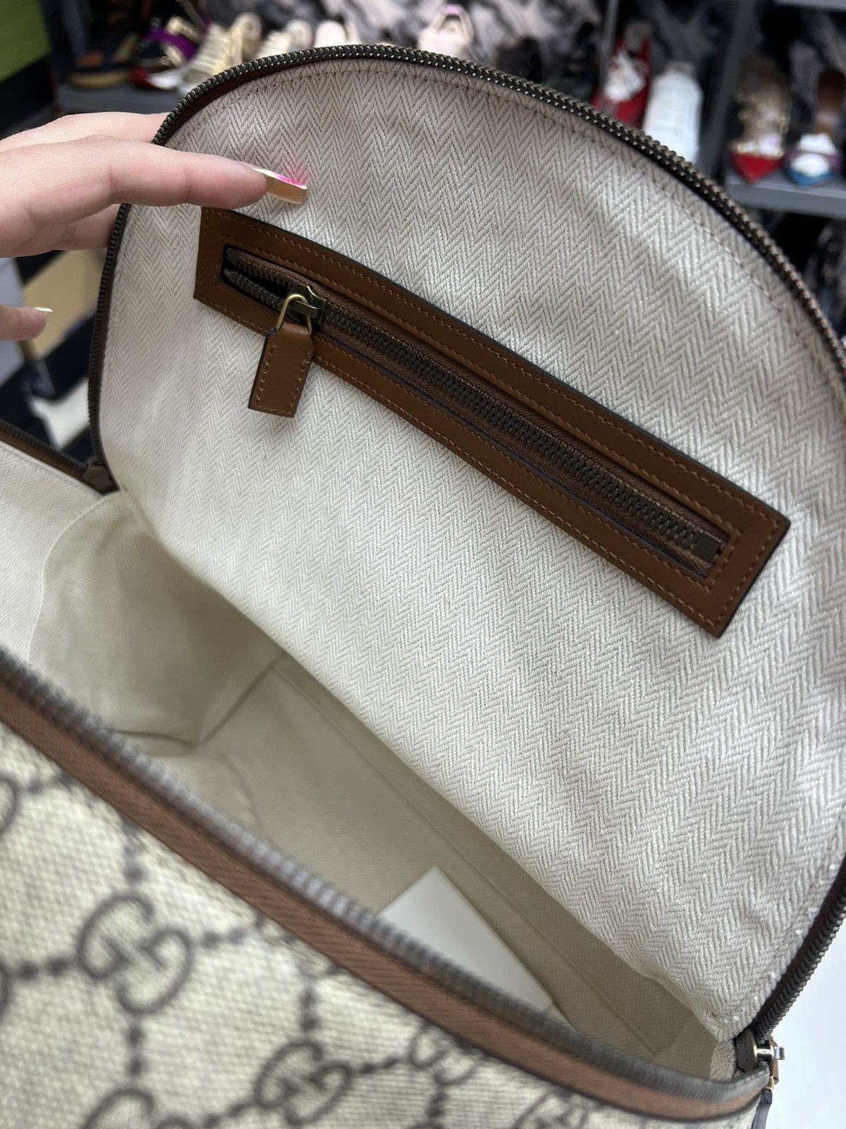 Gucci Gucci GG Emblem Medium Backpack Size ONE SIZE - 10 Thumbnail
