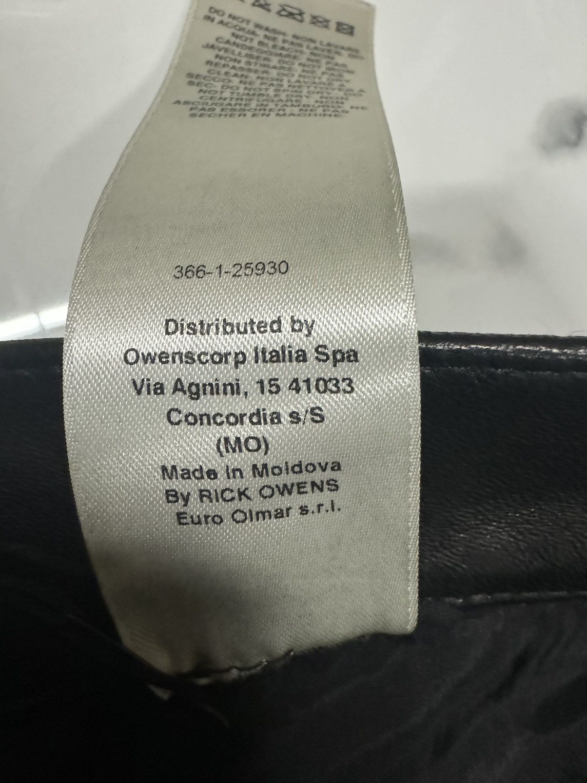 Rick Owens RICK OWENS Black Porterville Bolan Leather Trousers Pants Size US 31 - 10 Thumbnail