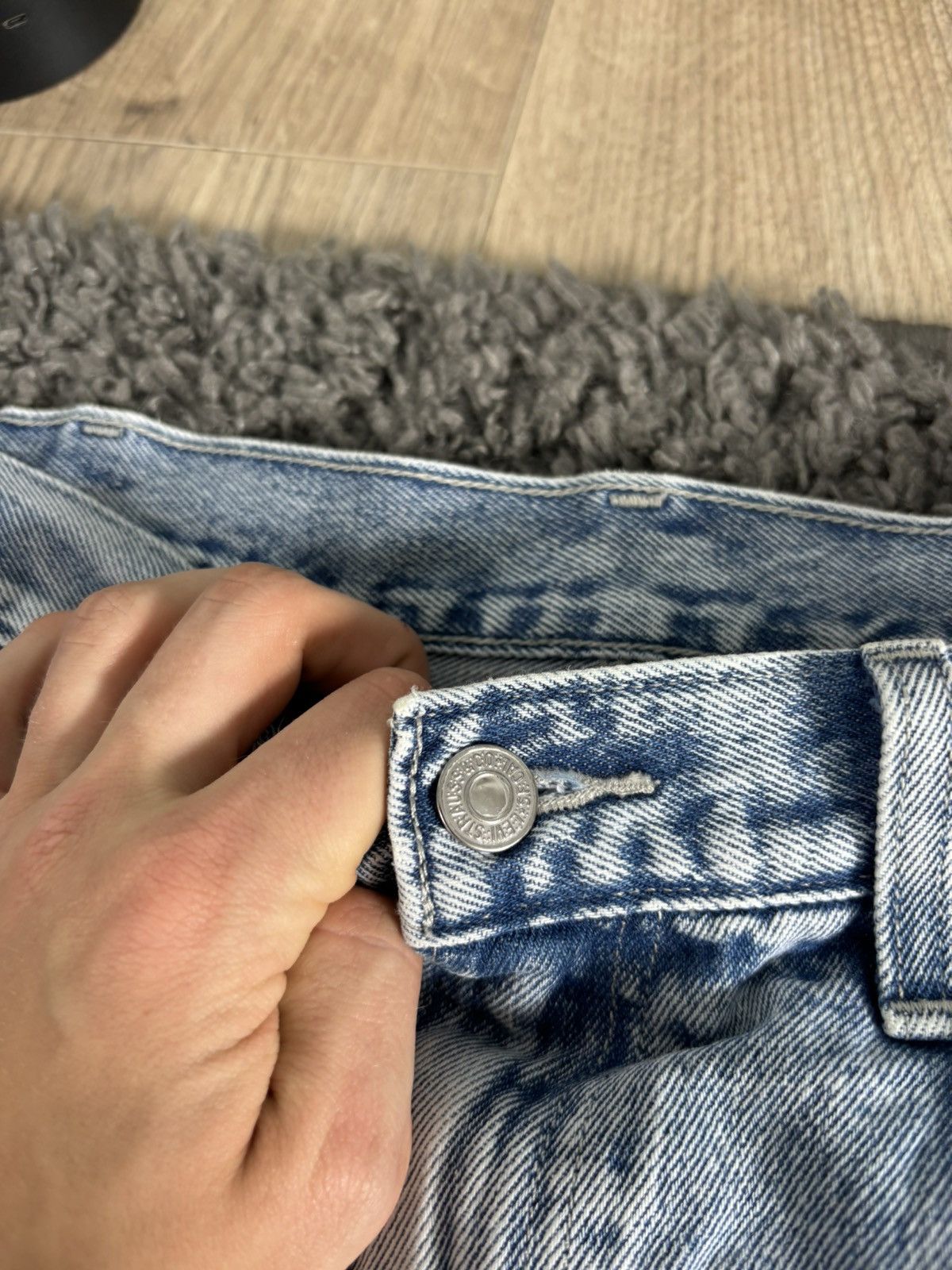 Japanese Brand × Levi's Vintage Denim Pants Faded Wide Leg Carpenter Levis Japanese Size US 34 / EU 50 - 8 Thumbnail