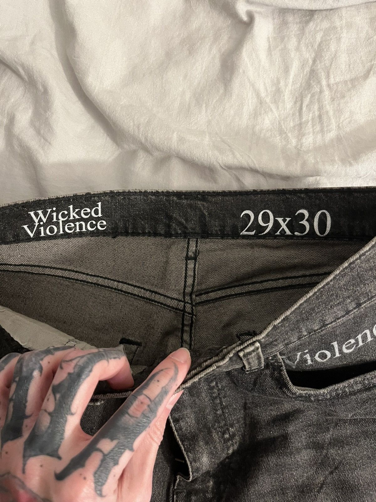 Other Grey wicked violence face denim Size US 29 - 6 Thumbnail