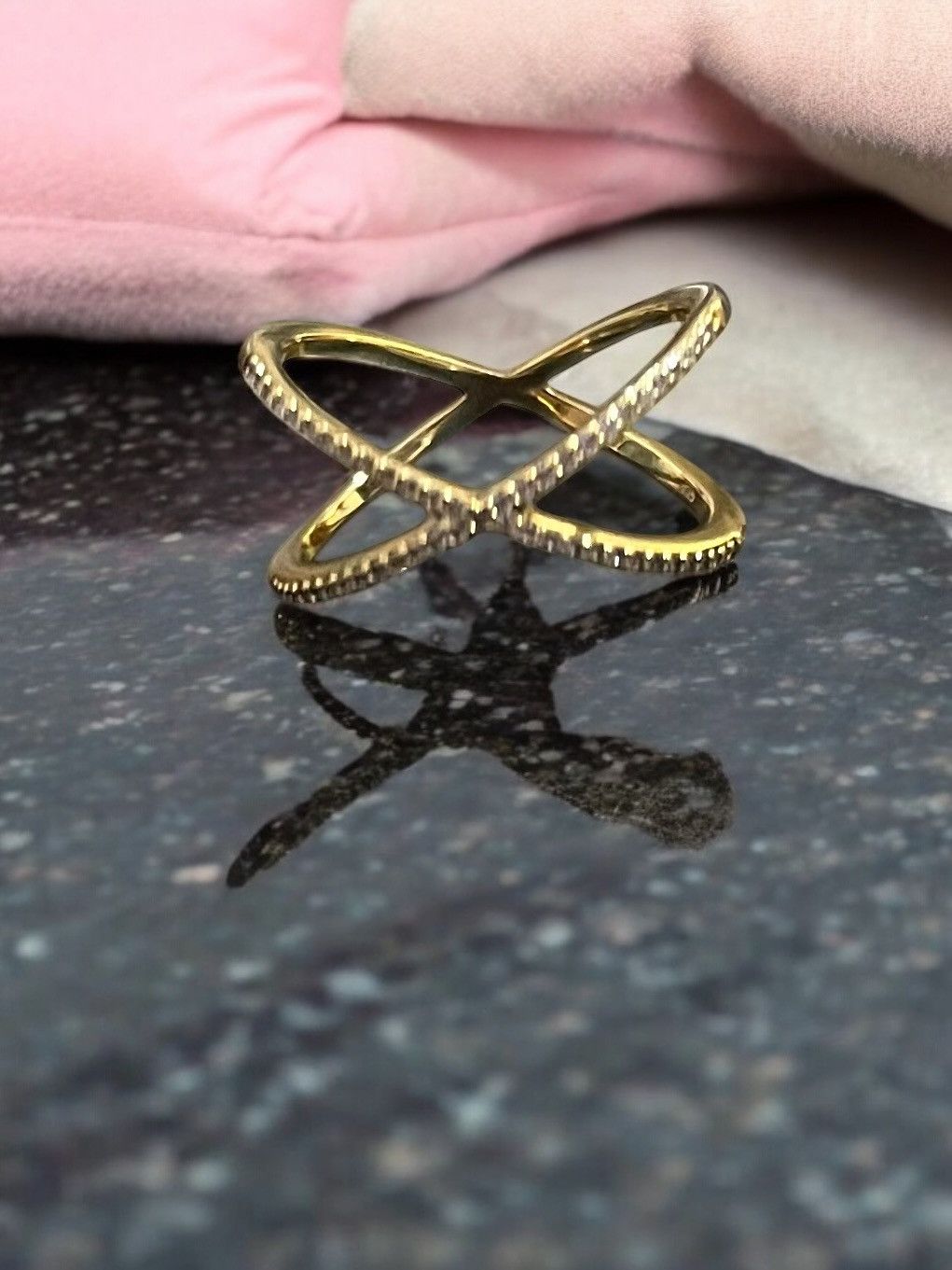 Other X-Shaped Cubic Zirconia Silk Scarf Ring for Women Size ONE SIZE - 1 Thumbnail