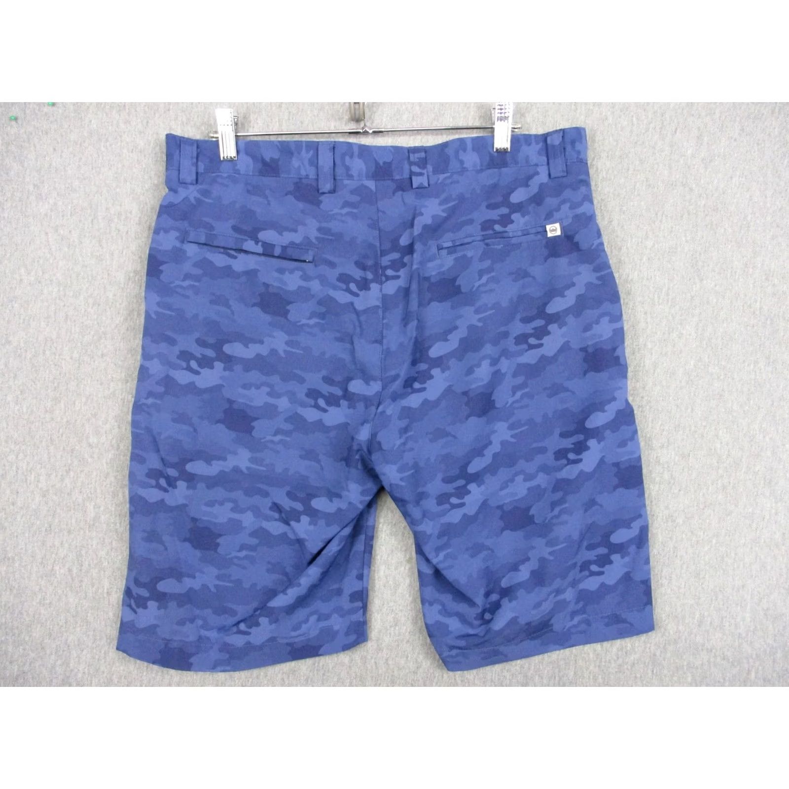 Original Penguin Peter Millar Shorts Mens 33 Blue Camo Stretch Chino Golf 10 Inseam Casual Size US 33 - 7 Thumbnail