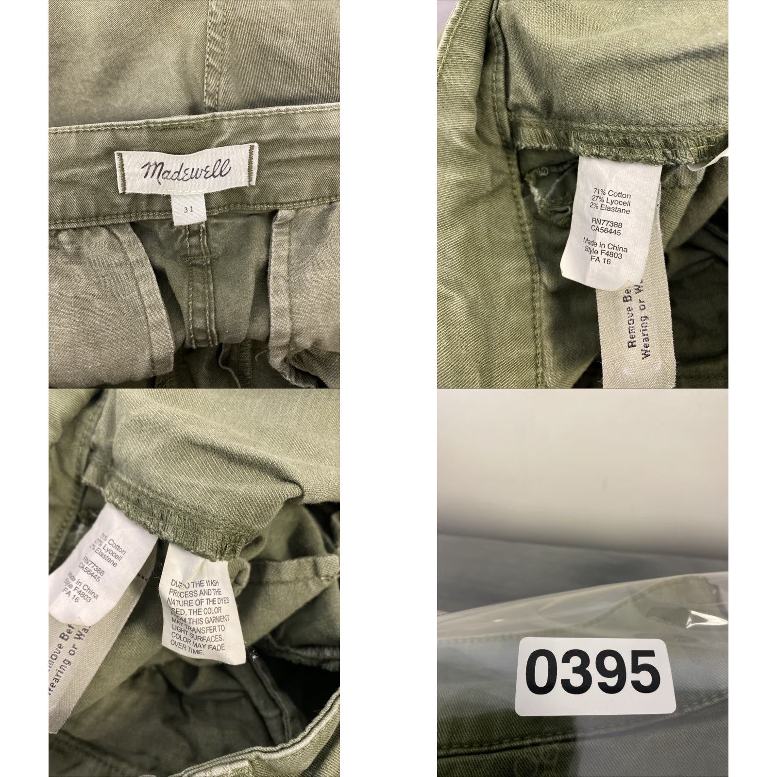 Madewell Madewell Chino Pants Men 34x28 Green Straight / 0395 Size US 34 / EU 50 - 8 Thumbnail