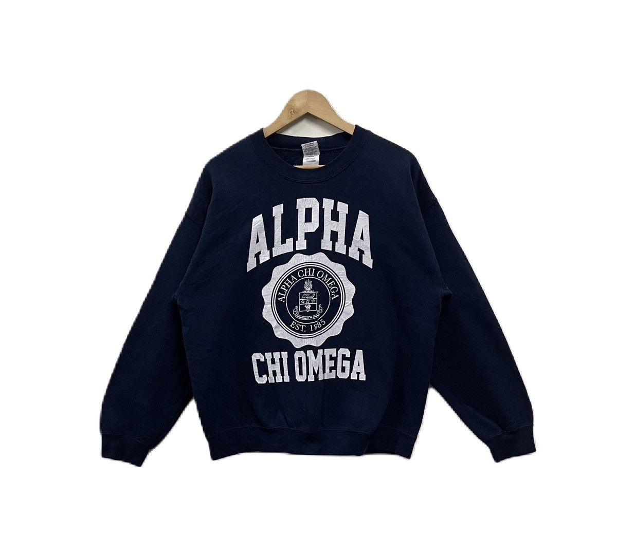 Vintage Vintage Alpha Chi Omega Sweatshirt Pullover Size US L / EU 52-54 / 3 - 1 Thumbnail