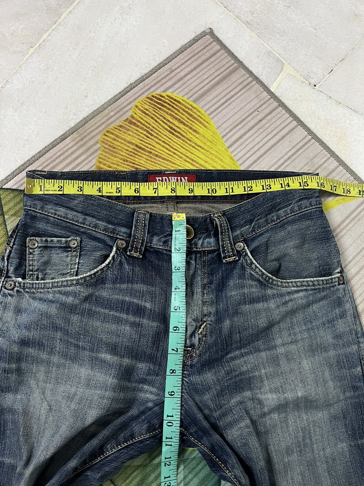 Edwin × If Six Was Nine 💥Baggy💥EDWIN EXCLUSIVE VINTAGE DISTRESSED JEANS Size US 30 / EU 46 - 14 Thumbnail