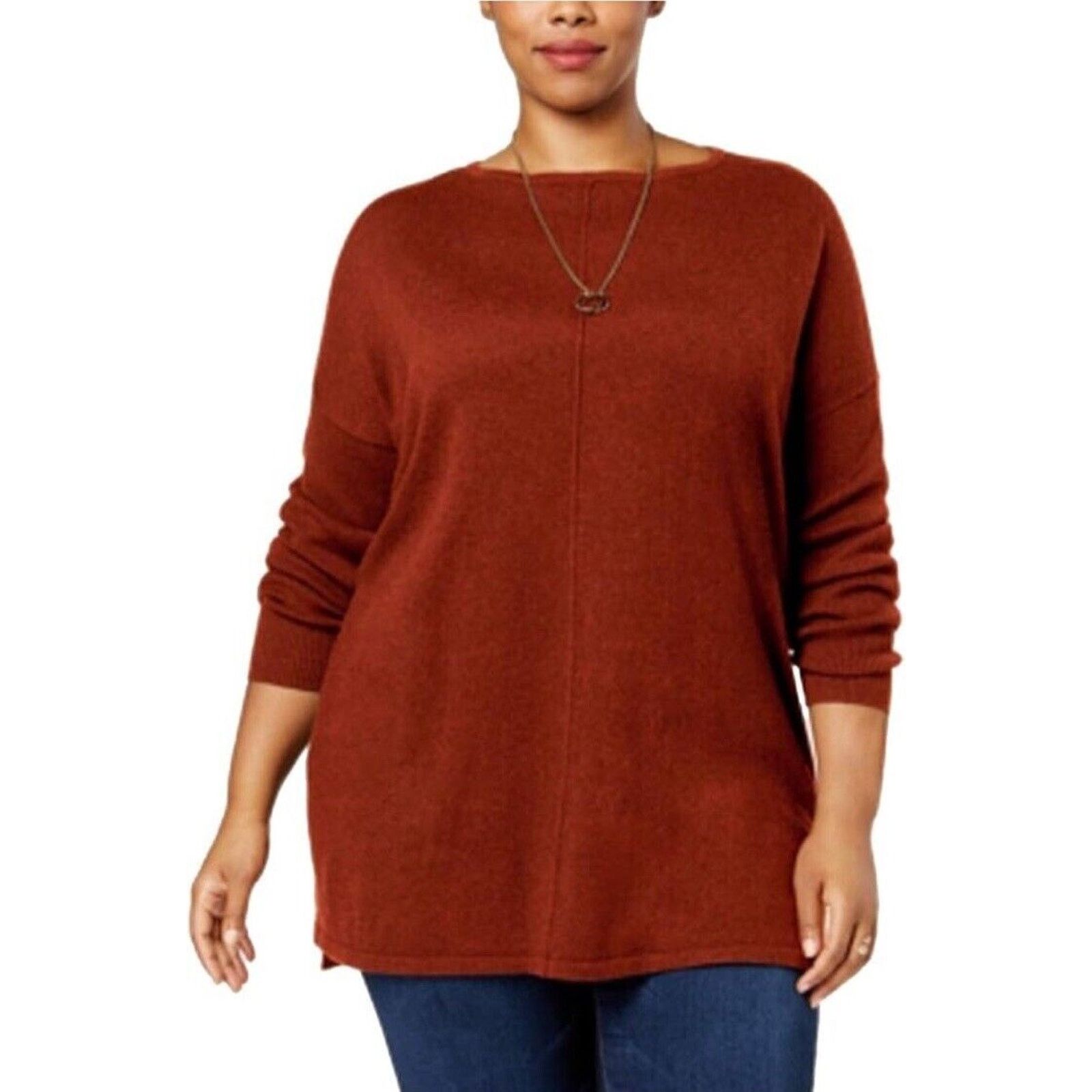 Other Style & Co. High Low Seamed Boat Neck Tunic Sweater M Size M / US 6-8 / IT 42-44 - 1 Thumbnail