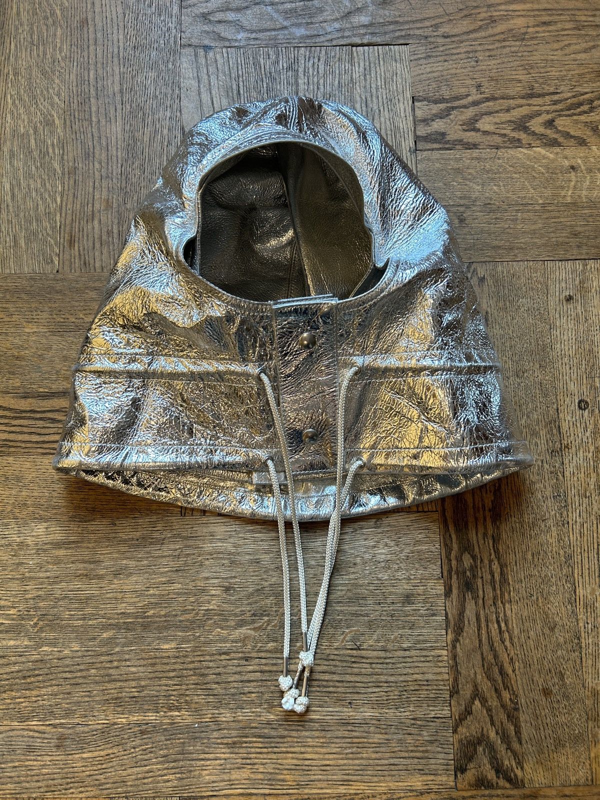 Calvin Klein 205W39NYC × Raf Simons 1/1 FW18 Silver Leather Parka Size US S / EU 44-46 / 1 - 15 Thumbnail