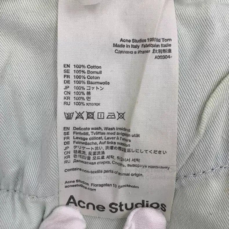 Acne Studios Acne Studios Blue washed destroyed denim wide-leg trousers Size US 30 / EU 46 - 8 Thumbnail