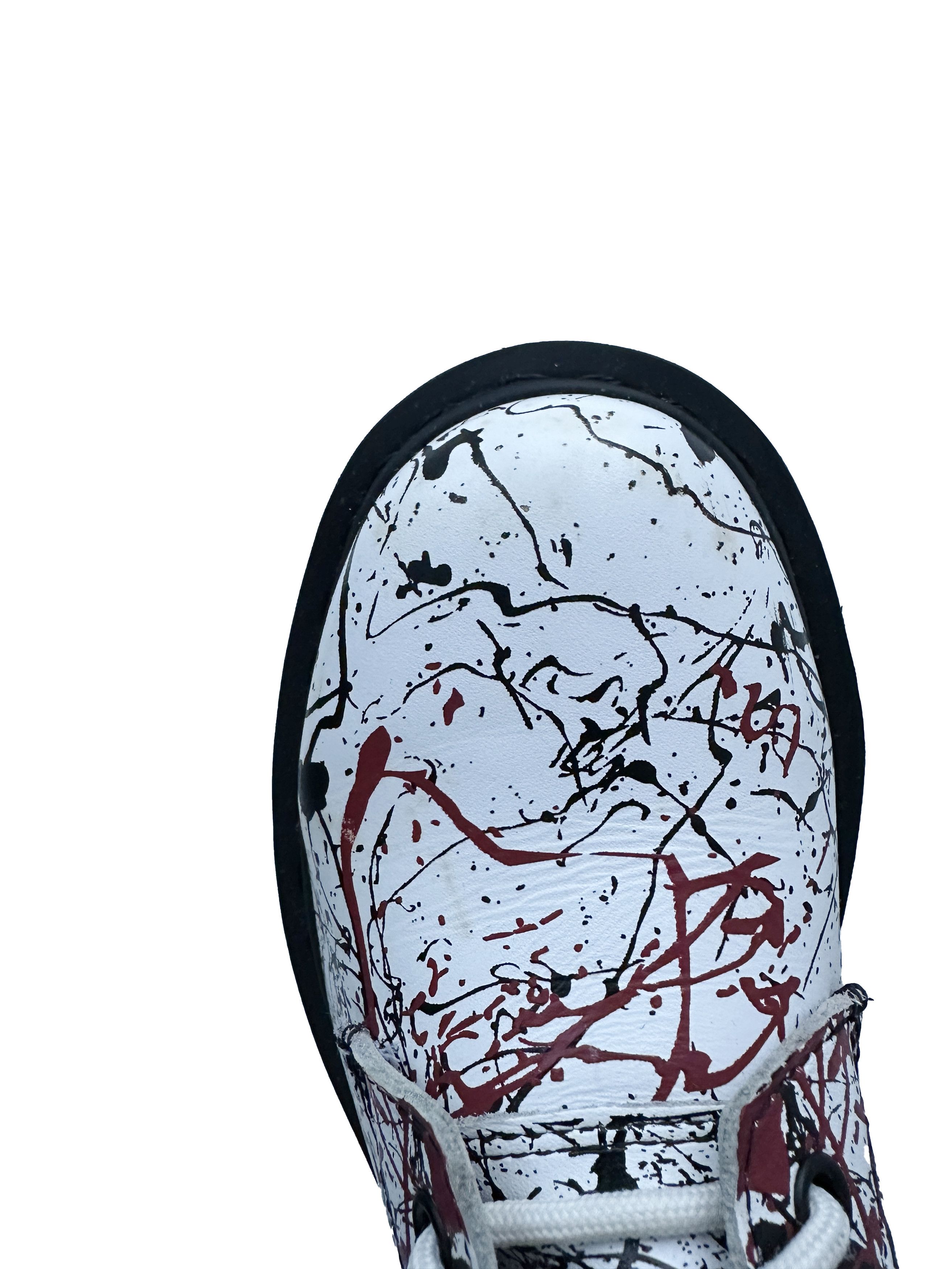 Dr. Martens Dr.Martens 14610 white paint splatter leather boots Size US 7 / IT 37 - 9 Thumbnail