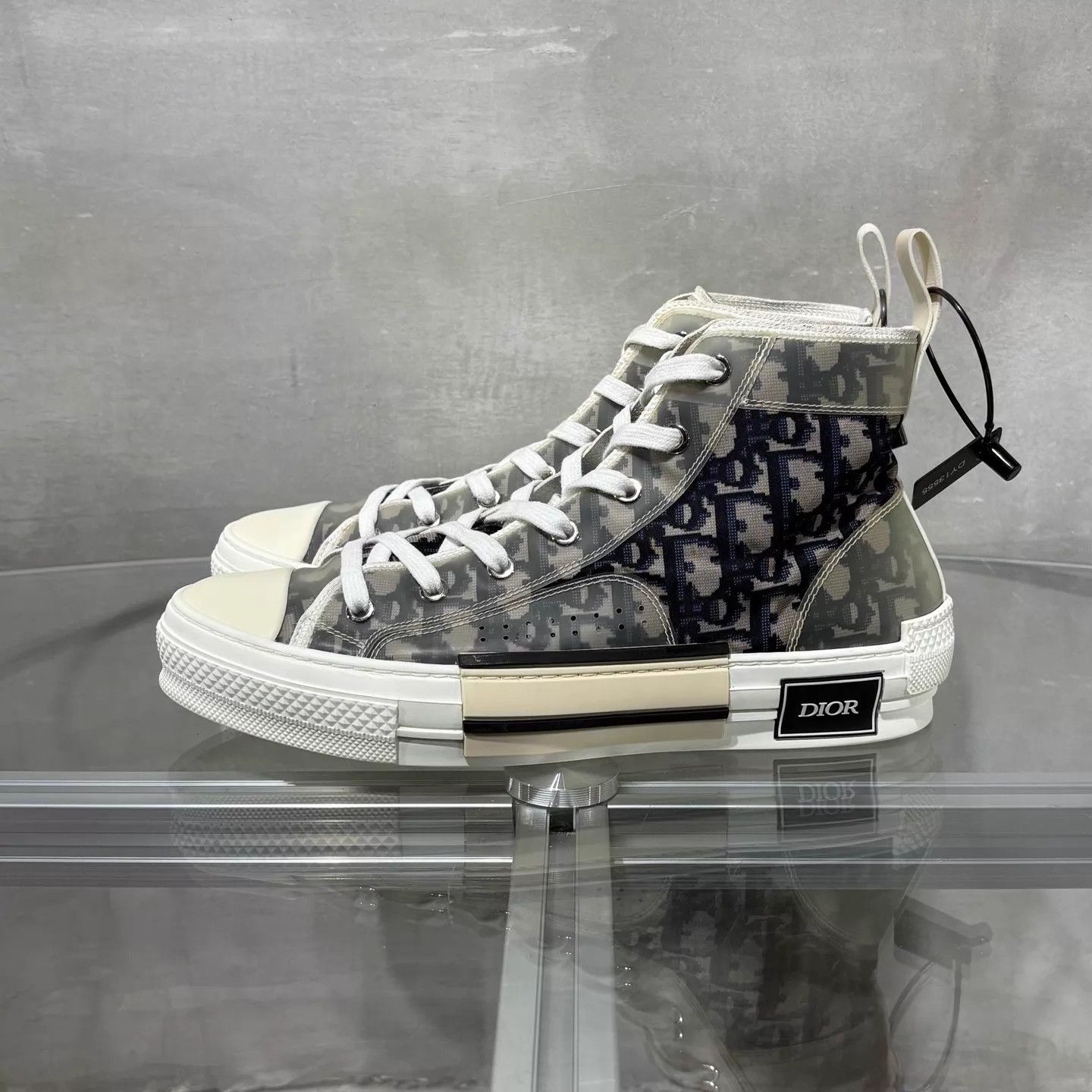 Dior Dior high-top oblique sneakers black white EUR 40 Size US 7 / EU 40 - 3 Thumbnail