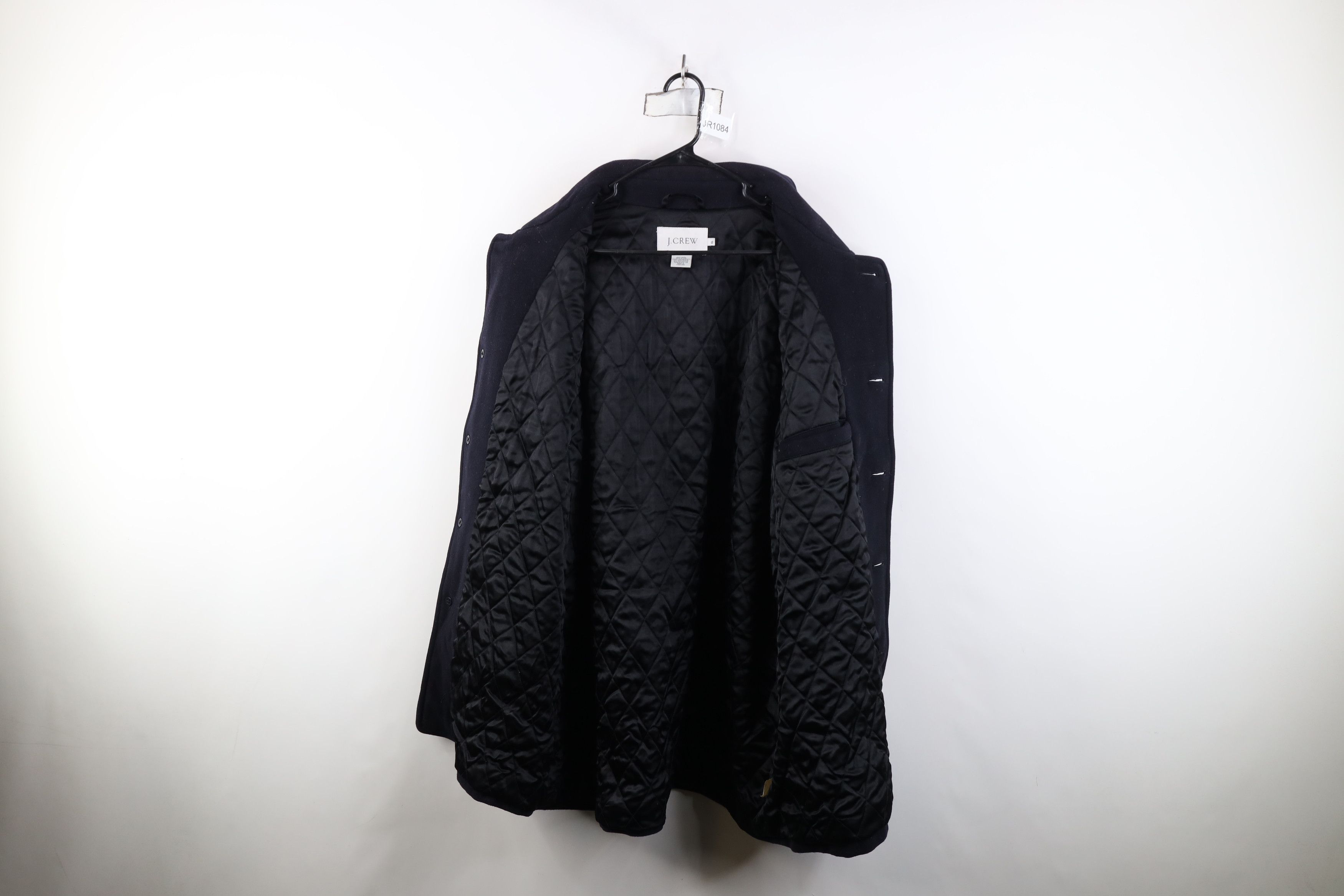 J.Crew Vintage J Crew Quilted Wool Collared Button Jacket Navy Blue Size US XL / EU 56 / 4 - 11 Thumbnail