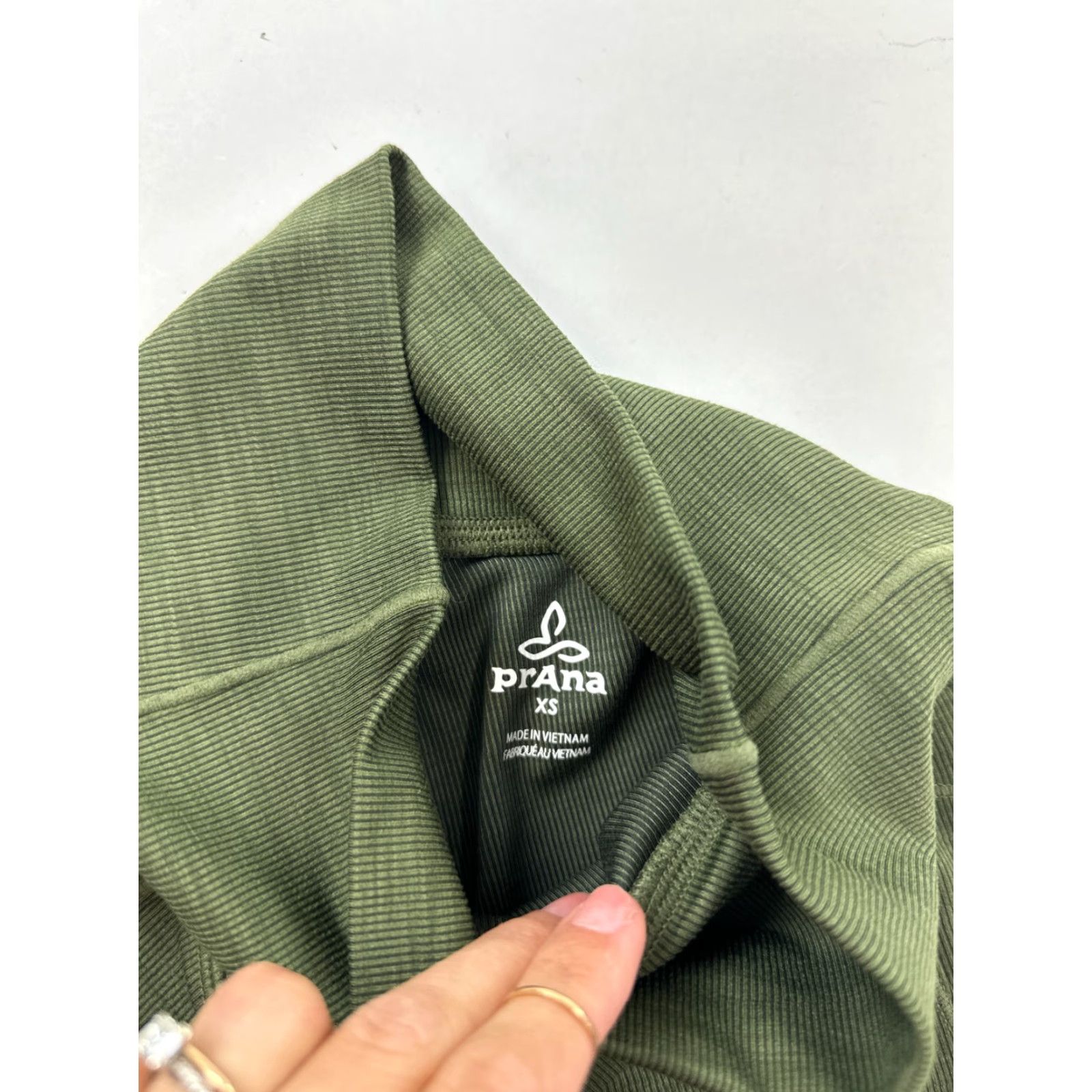 Prana VINTAGE Prana Leggings Womens XS Green High Waisted Stretch Activewear Skinny Leg Size 26" / US 2 / IT 38 - 4 Thumbnail