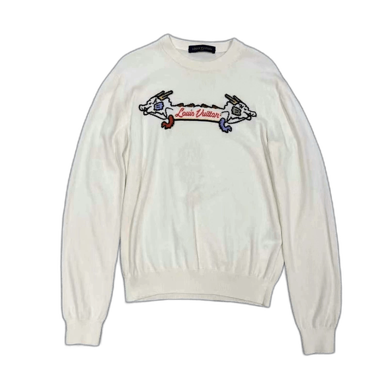 Louis Vuitton Wool Sweater with Dragon Design -2505