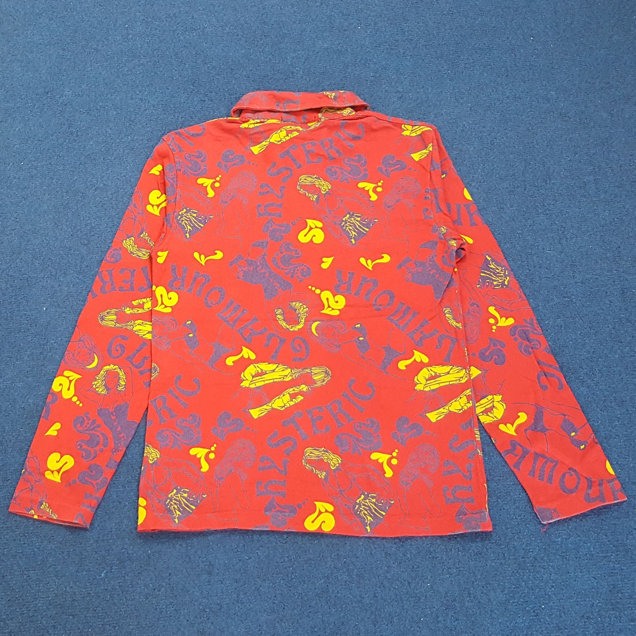 Hysteric Glamour × Japanese Brand × Vintage Vintage Hysteric Glamour Japanese Brand Overprint Shirts Size S / US 4 / IT 40 - 3 Thumbnail