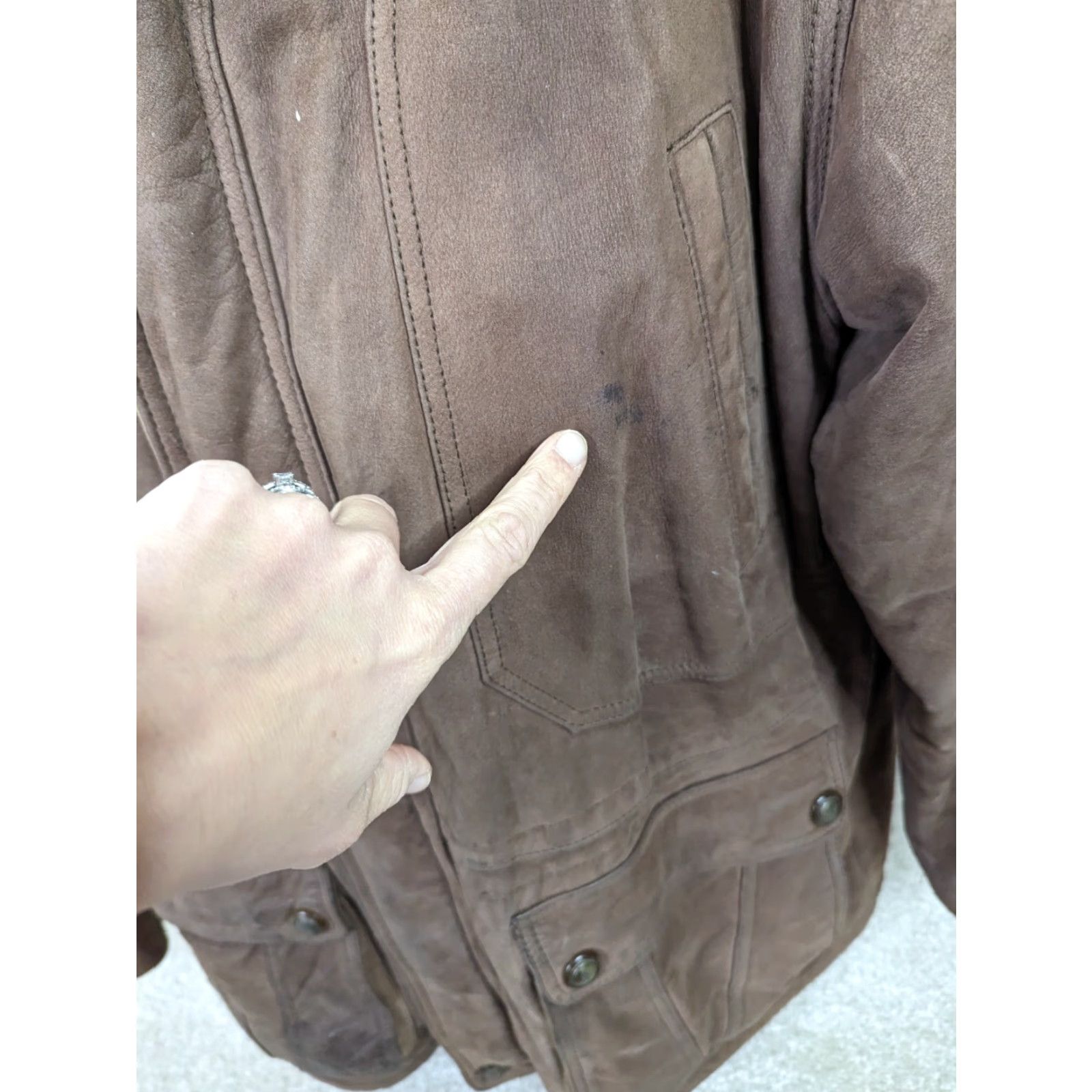 Vintage VINTAGE Brown Suede Leather Bomber Jacket Mens M 90s Relaxed Coat Coat Size US M / EU 48-50 / 2 - 3 Thumbnail