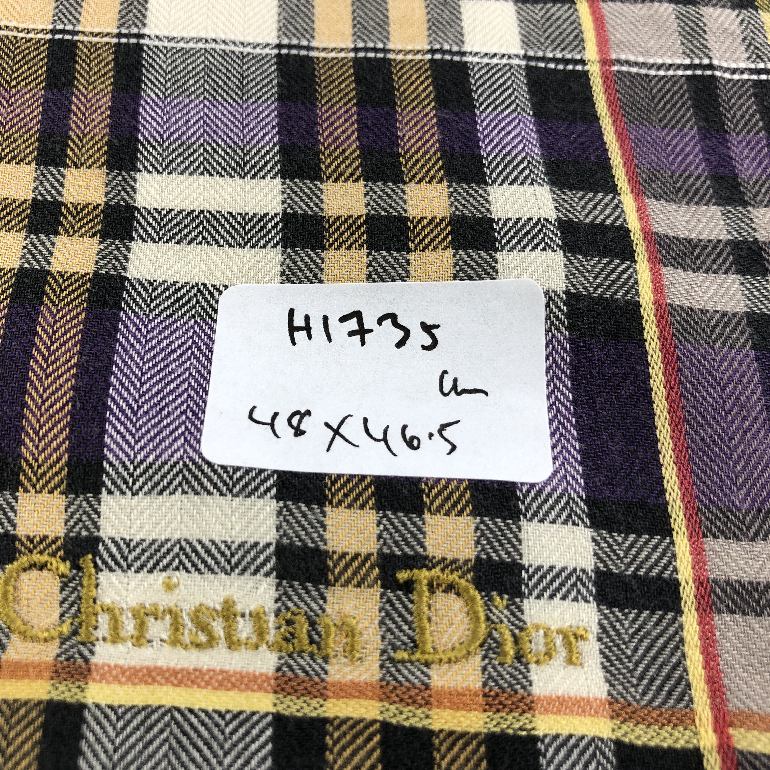 Christian Dior Monsieur Christian Dior Tartan Handkerchief Neckerchief Bandana H1735 Size ONE SIZE - 6 Thumbnail