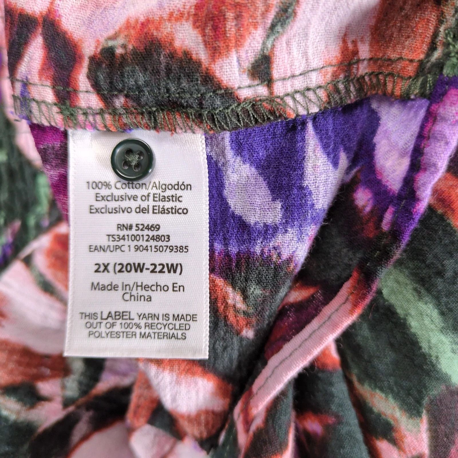 Other Terra & Sky Floral Tiered Smocked Midi Dress Plus Size 2X Size XXL / US 16-18 / IT 52-54 - 8 Thumbnail